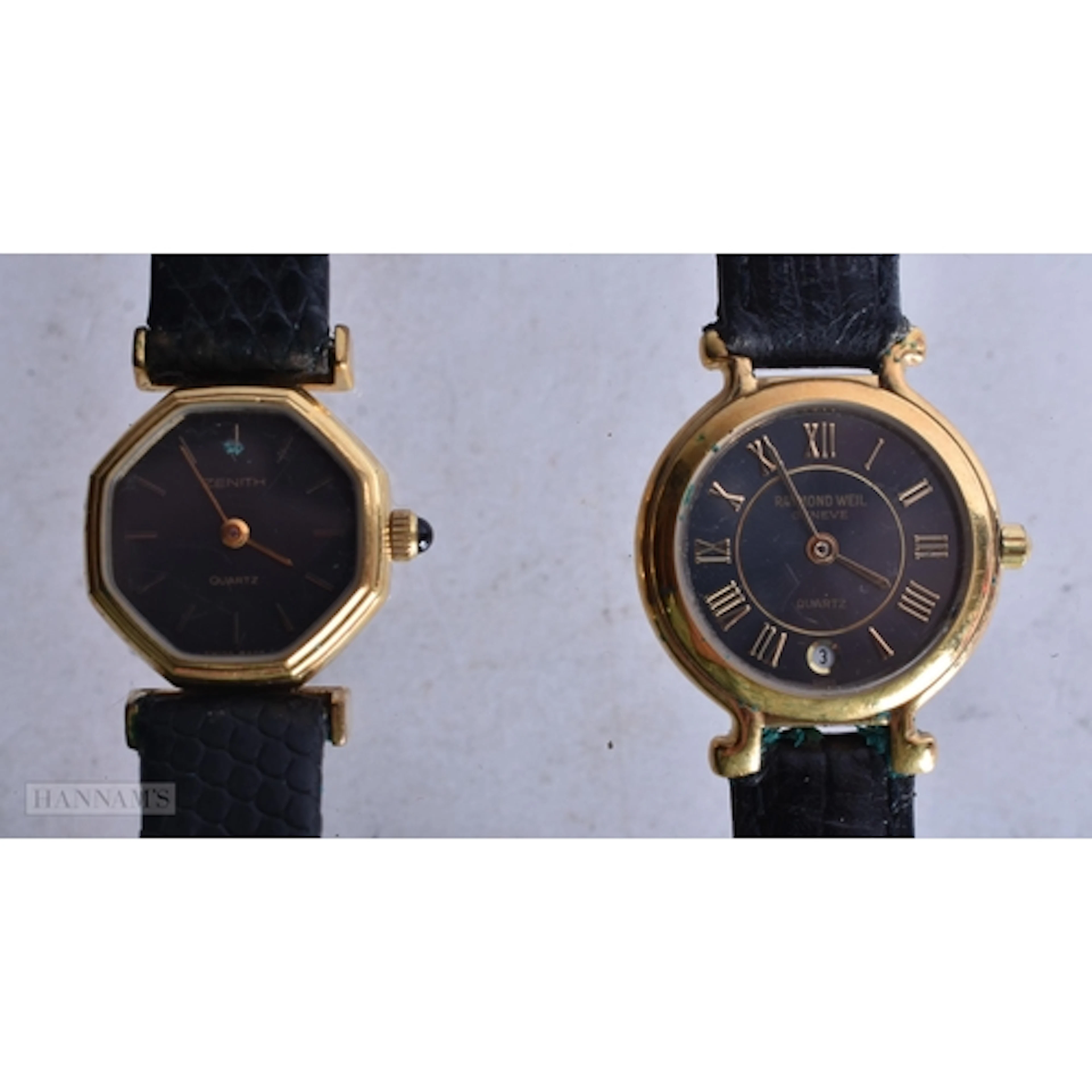 A ZENITH & RAYMOND WEIL WRIST WATCH. Untested. 2.25 cm wide....