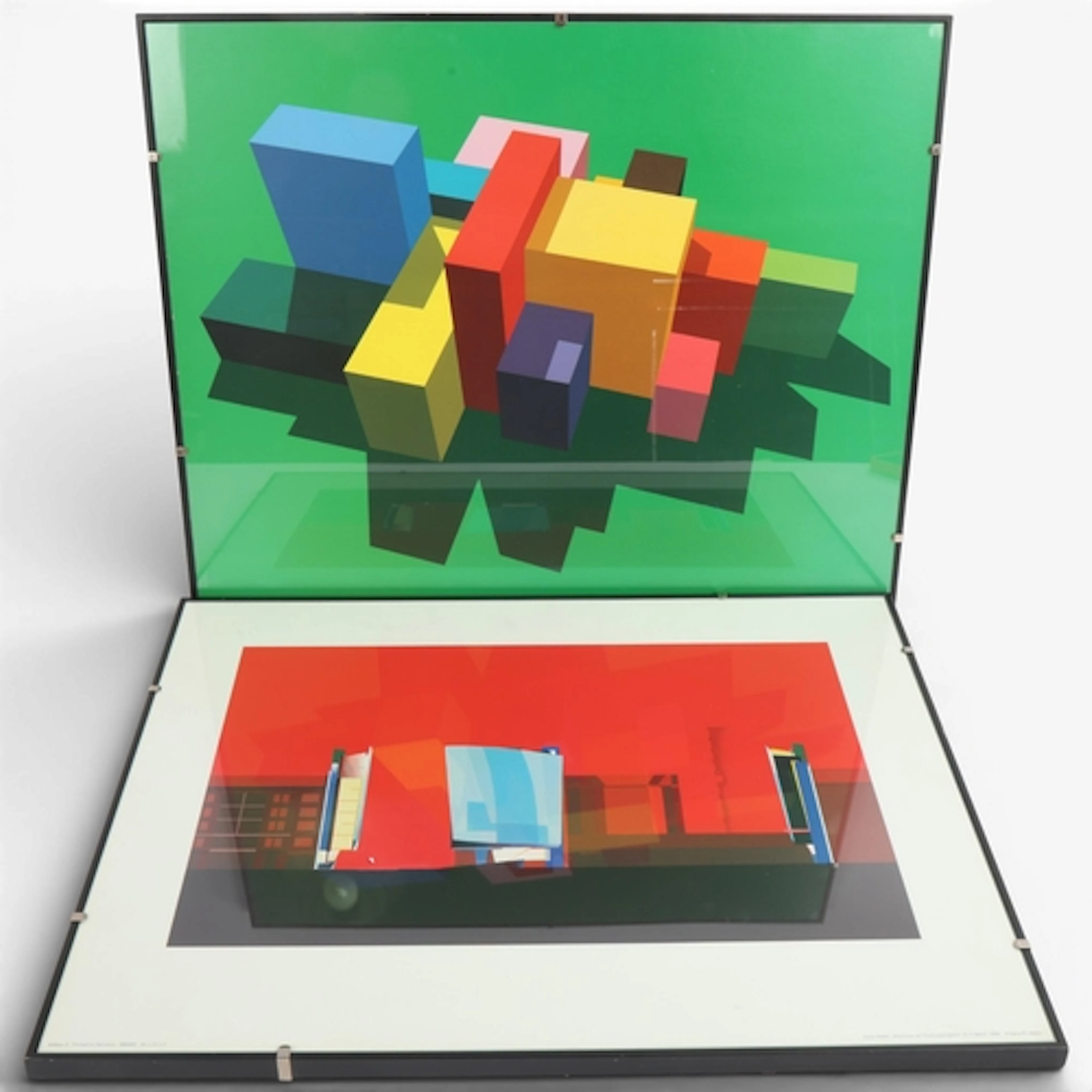 Two gallery prints circa 1980s/90s after Zaha Hadid and Juli...