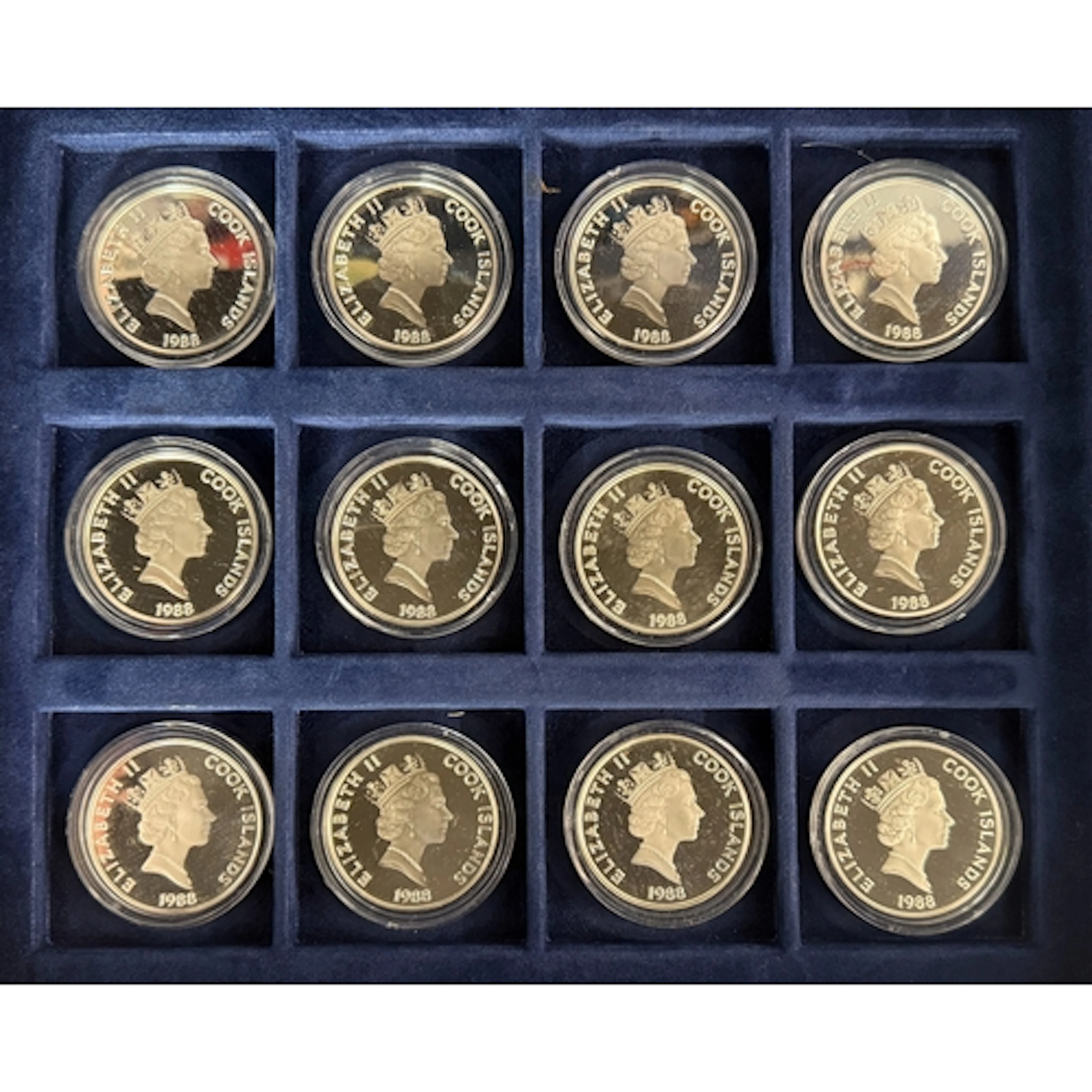 Cook Islands 1988 Coins of the Great Explorers silver proof ...