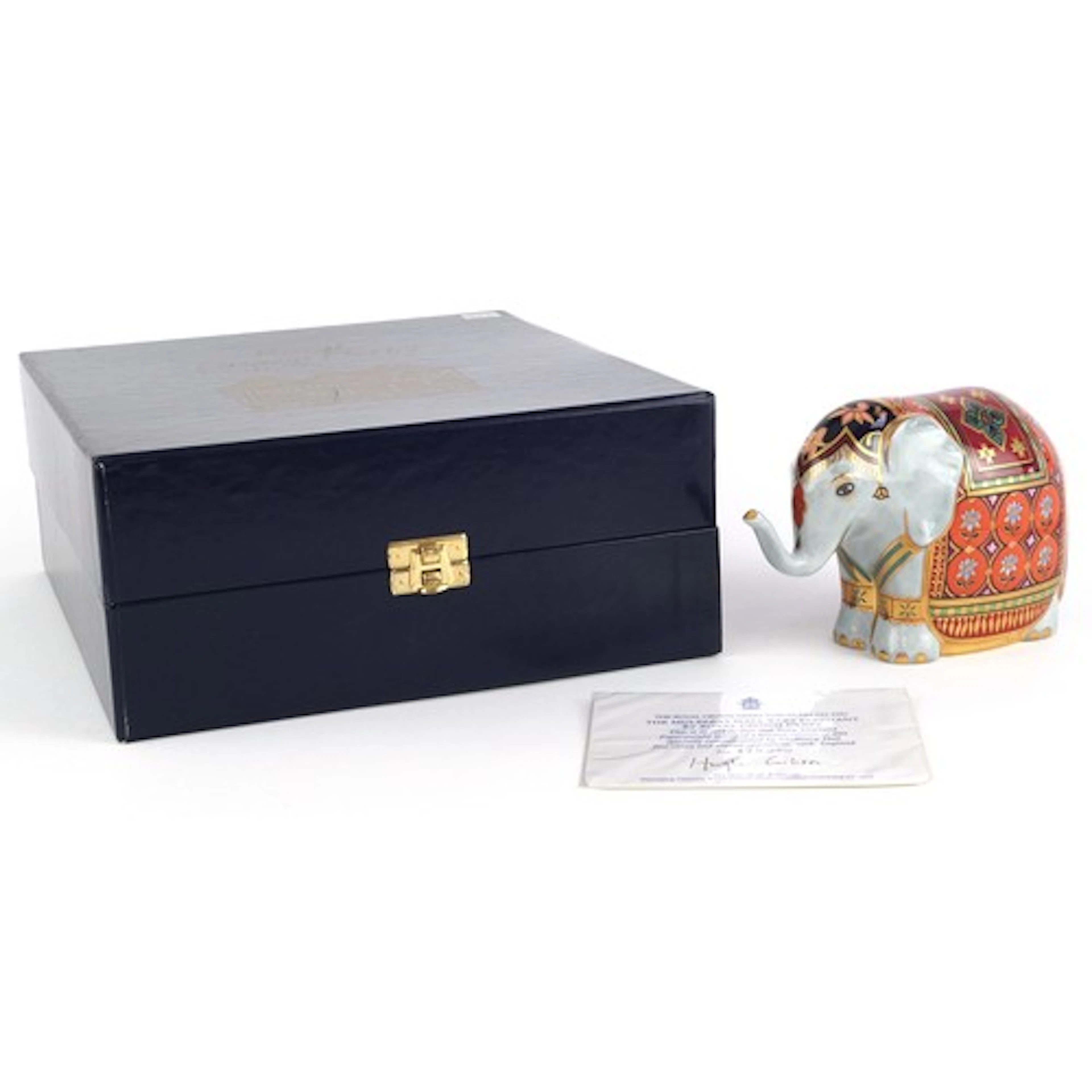 Royal Crown Derby Mulberry Hall Baby Elephant paperweight, e...