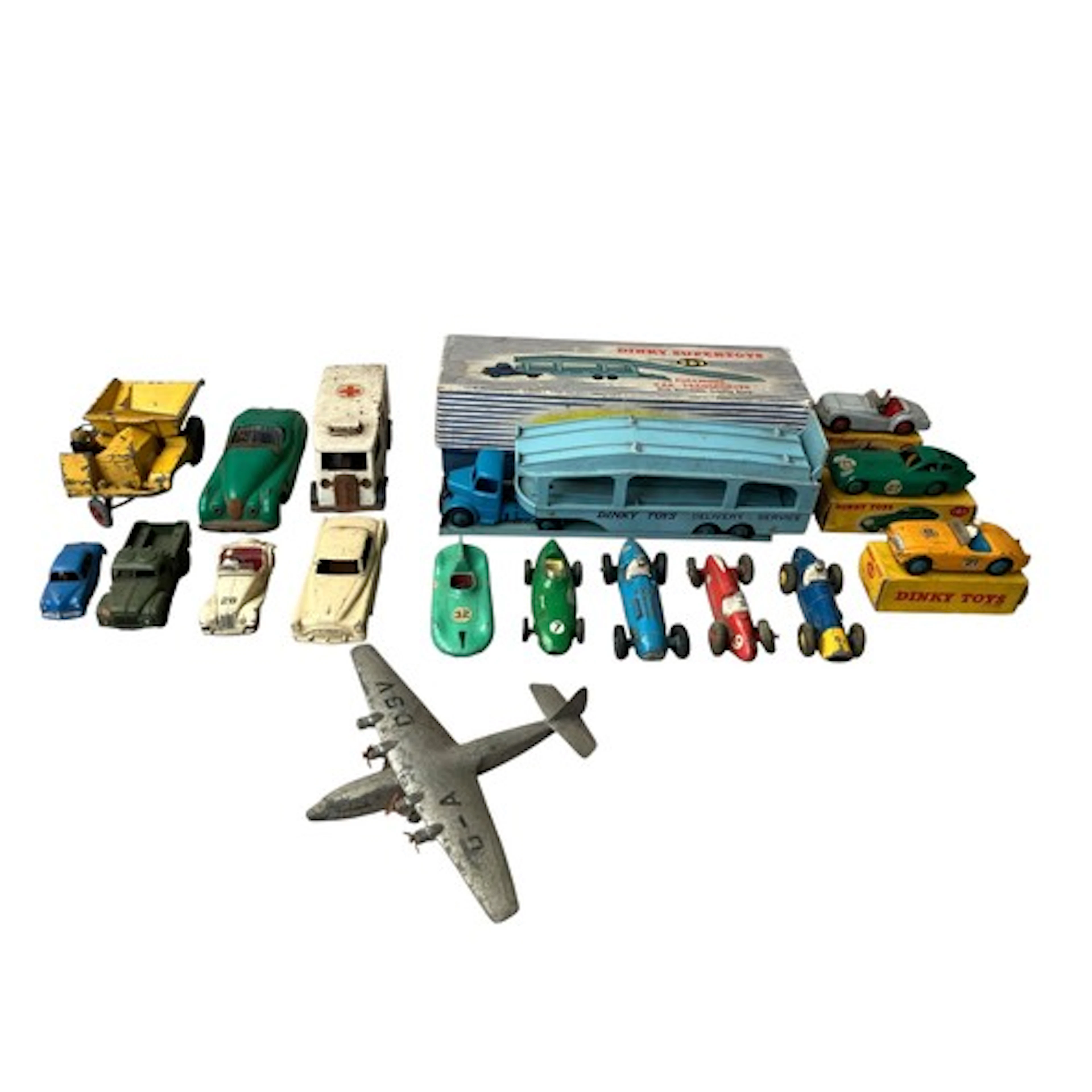 Collection of vintage Dinky Toys die-cast model vehicles and...