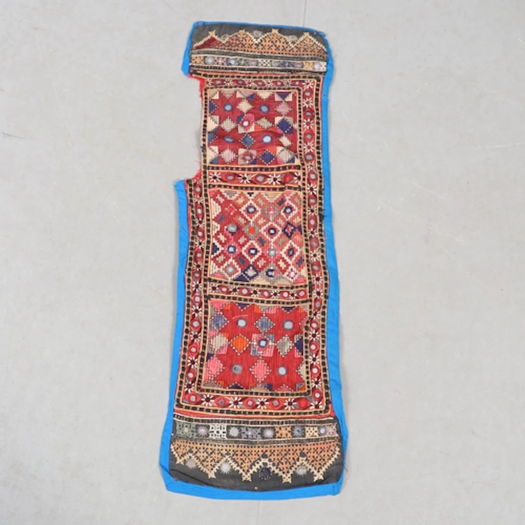 A SMALL PANEL OF INDIAN EMBROIDERY. late 19th - early 20th c...