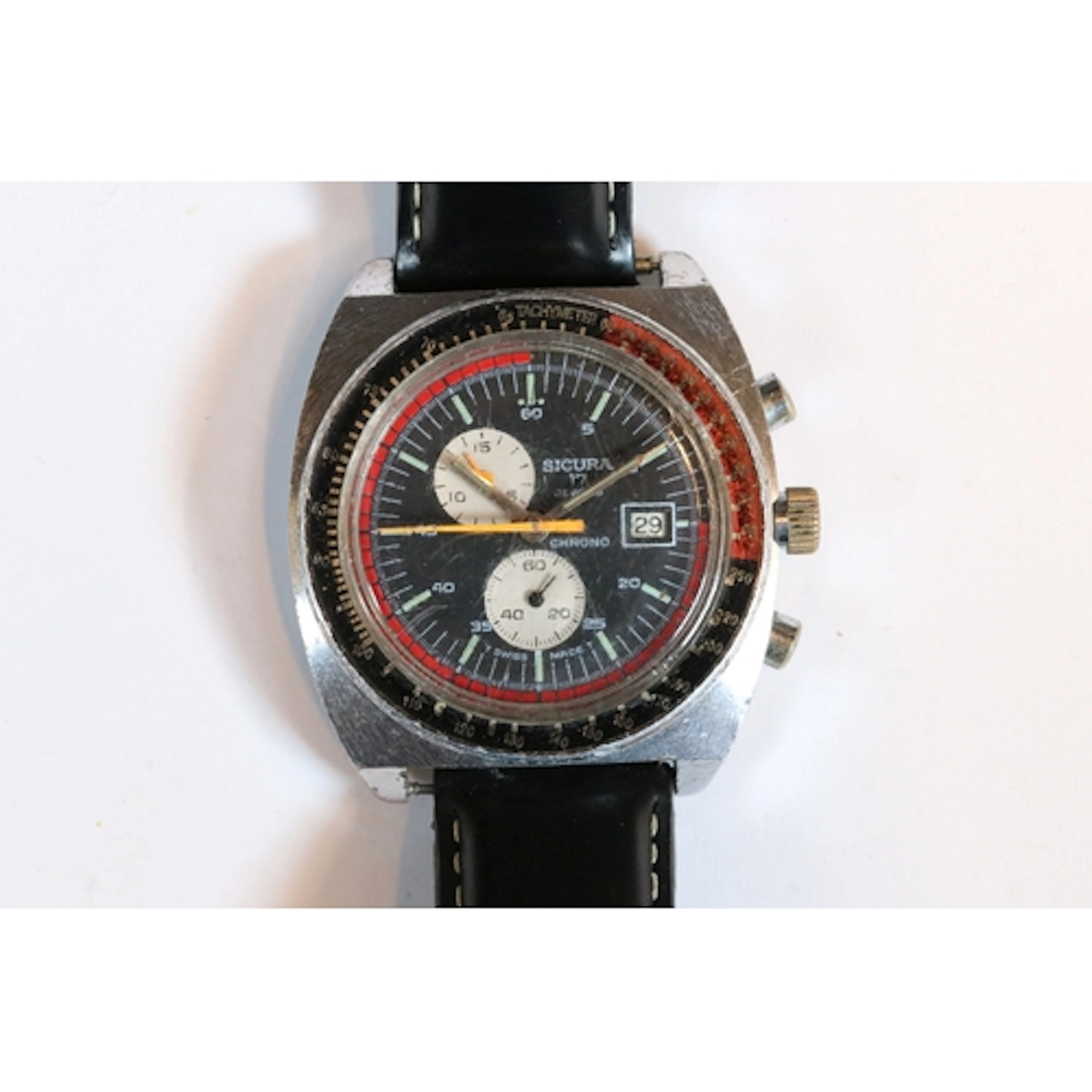 1960s or 1970s gent's Sicura Chronograph watch with manual w...