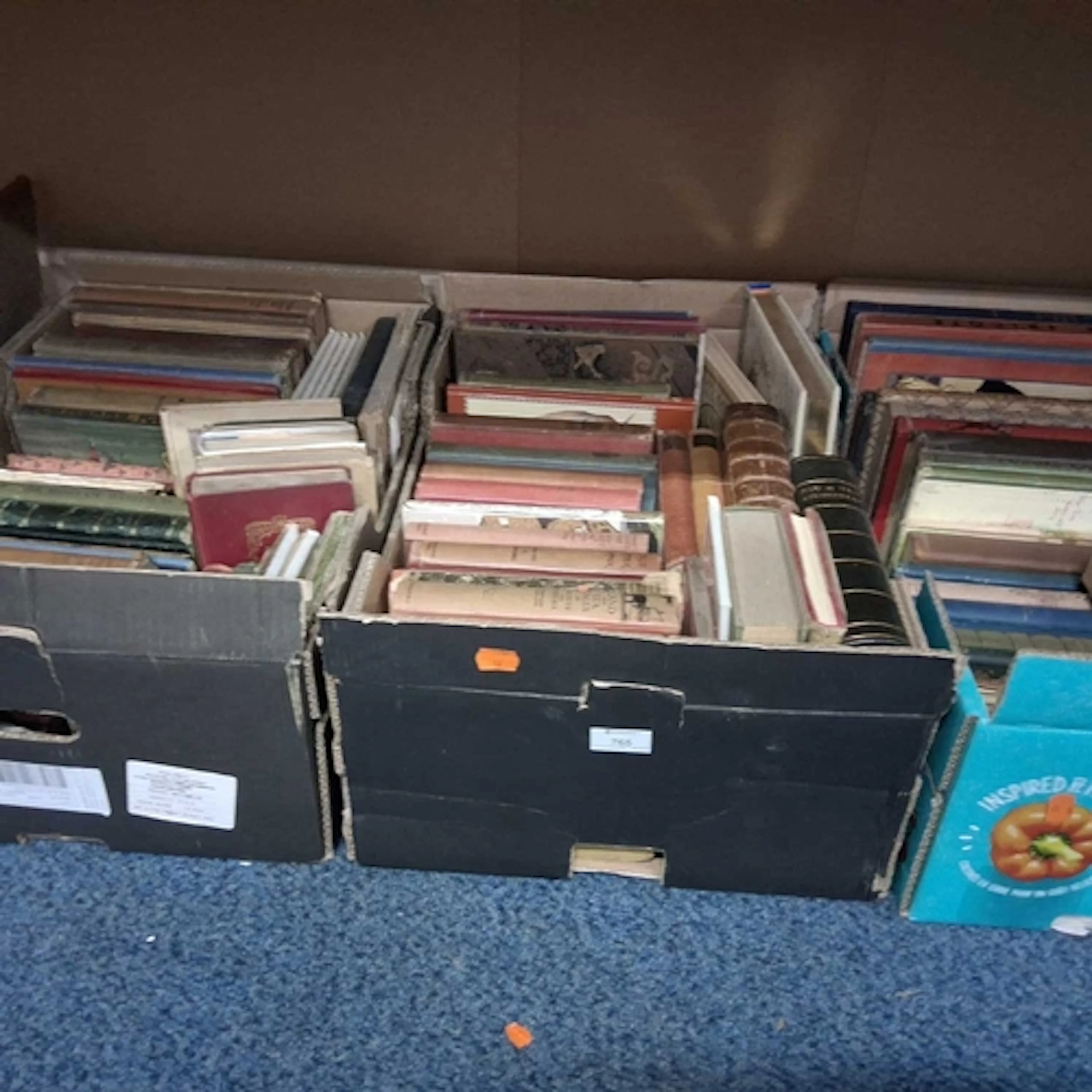 FOUR BOXES AND LOOSE OF MIXED BOOKS & PERIODICALS, many ...