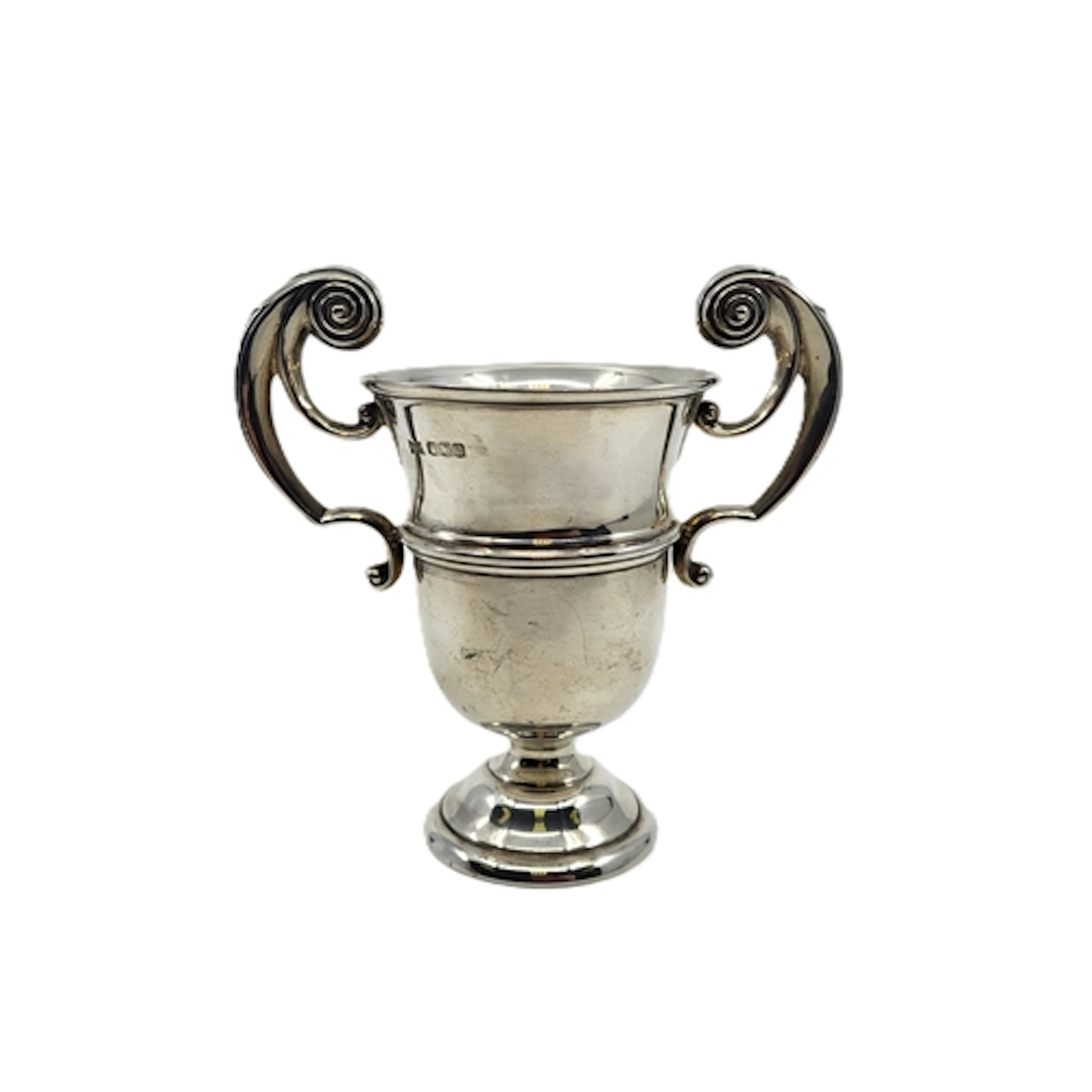 A GEORGE V STERLING SILVER TWO HANDLED TROPHY, Sheffield 192...