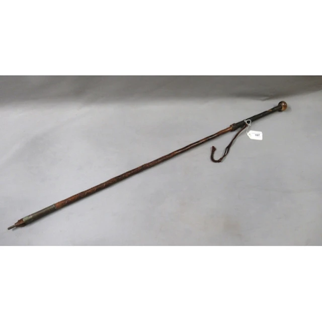Antique Spanish Medlar Basque Makhila walking stick ST Jean-...