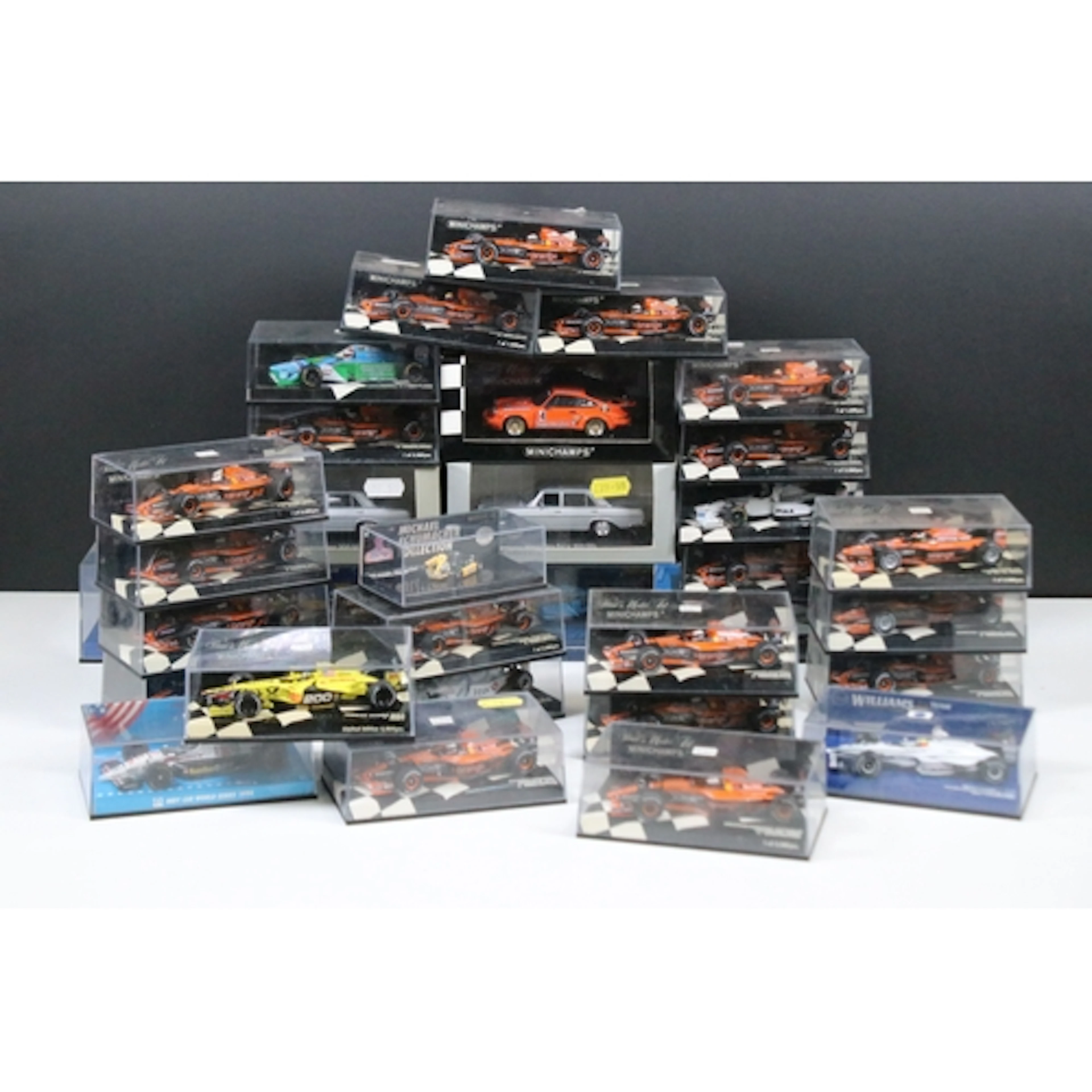 32 Boxed / cased Pauls Model Art Minichamps Formula One diec...