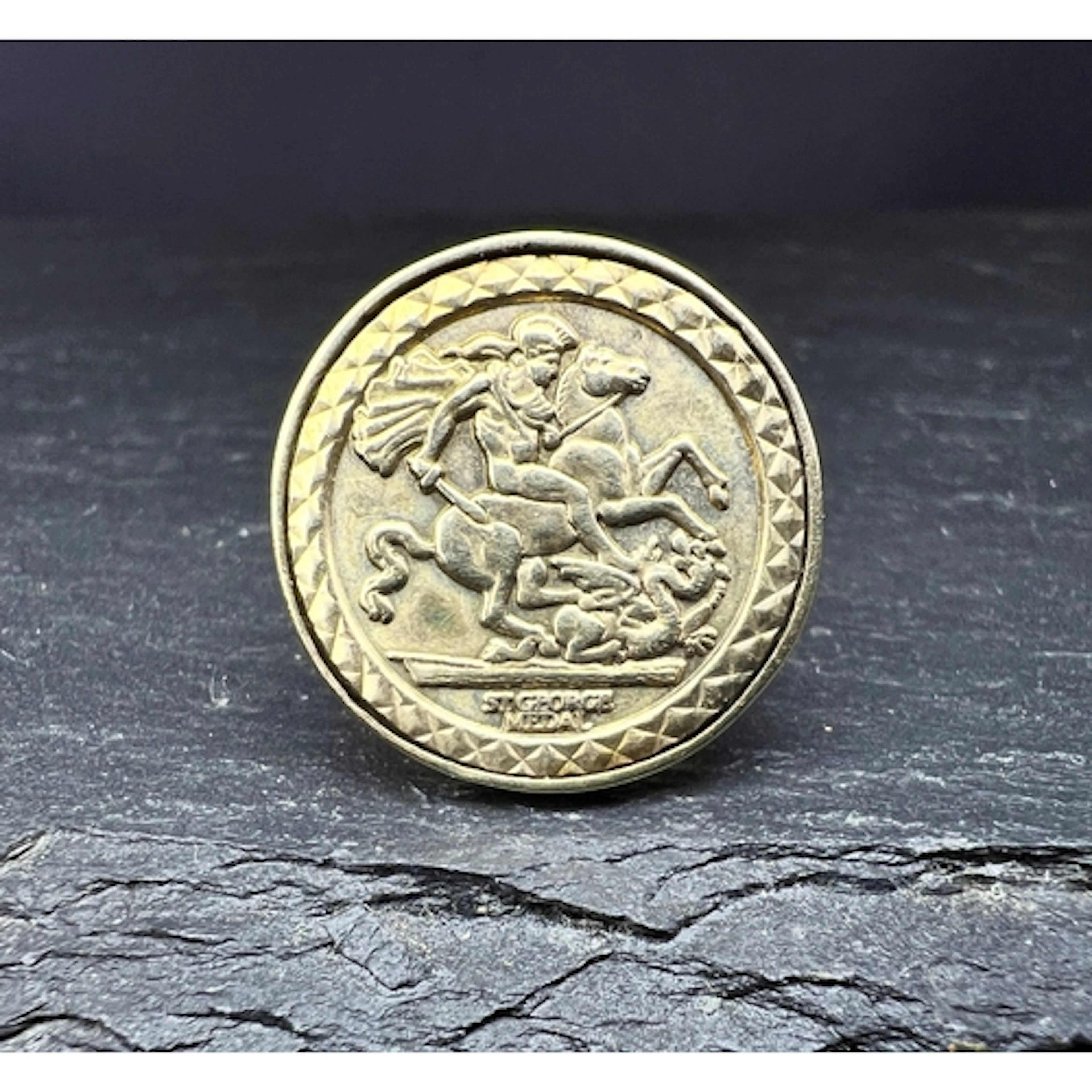 A yellow metal ring, the shank 9ct hallmarked gold (with rep...