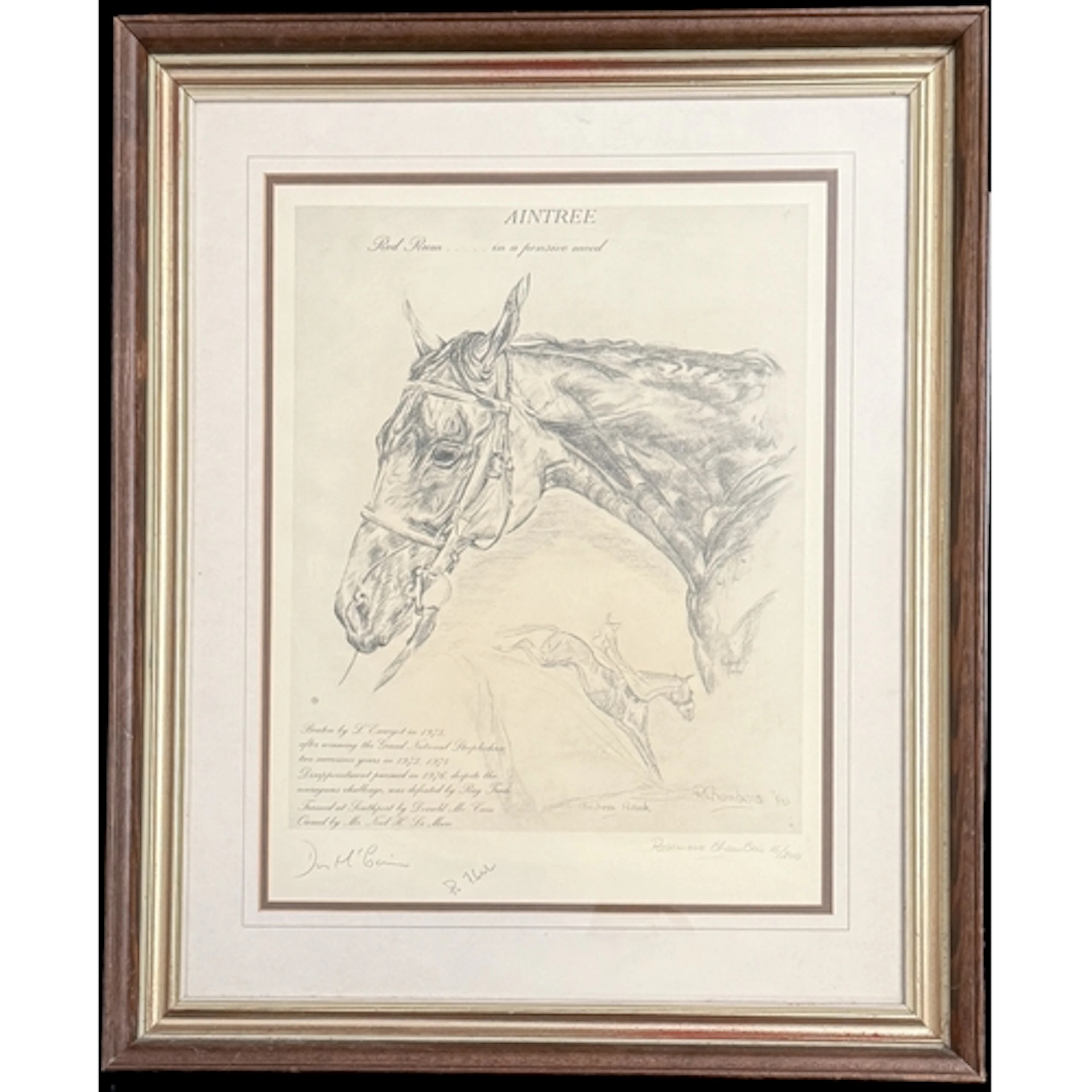 Rosemarie Chambers (British, contemporary) 'Aintree - Red R...