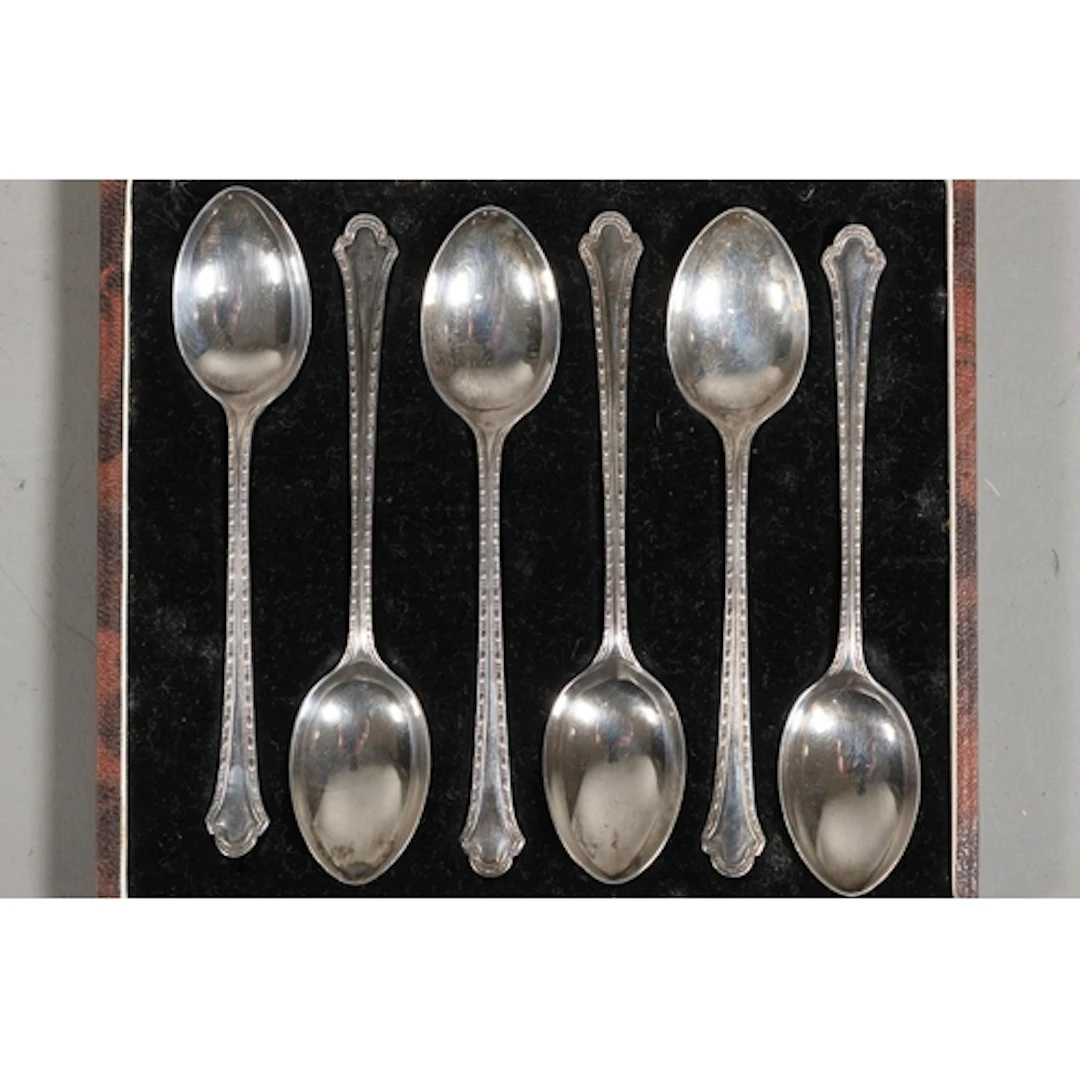 Set of six silver coffee spoons by William Adams Ltd, Birmin...