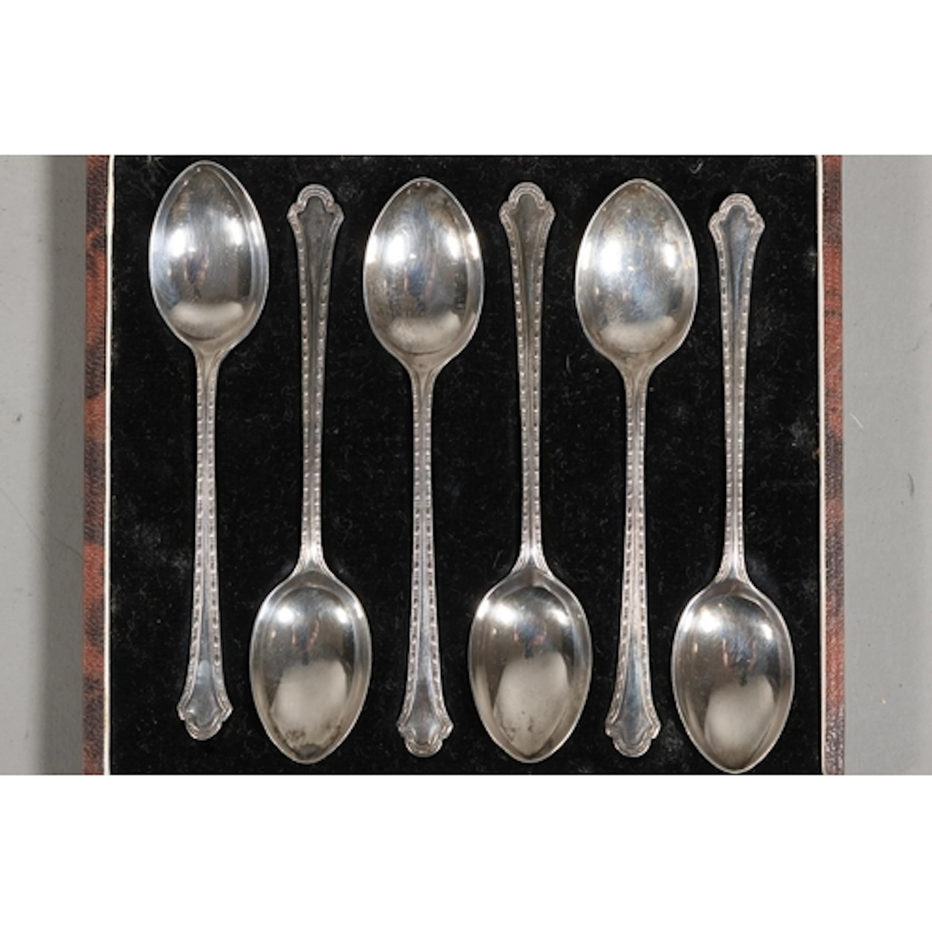 Set of six silver coffee spoons by William Adams Ltd, Birmin...