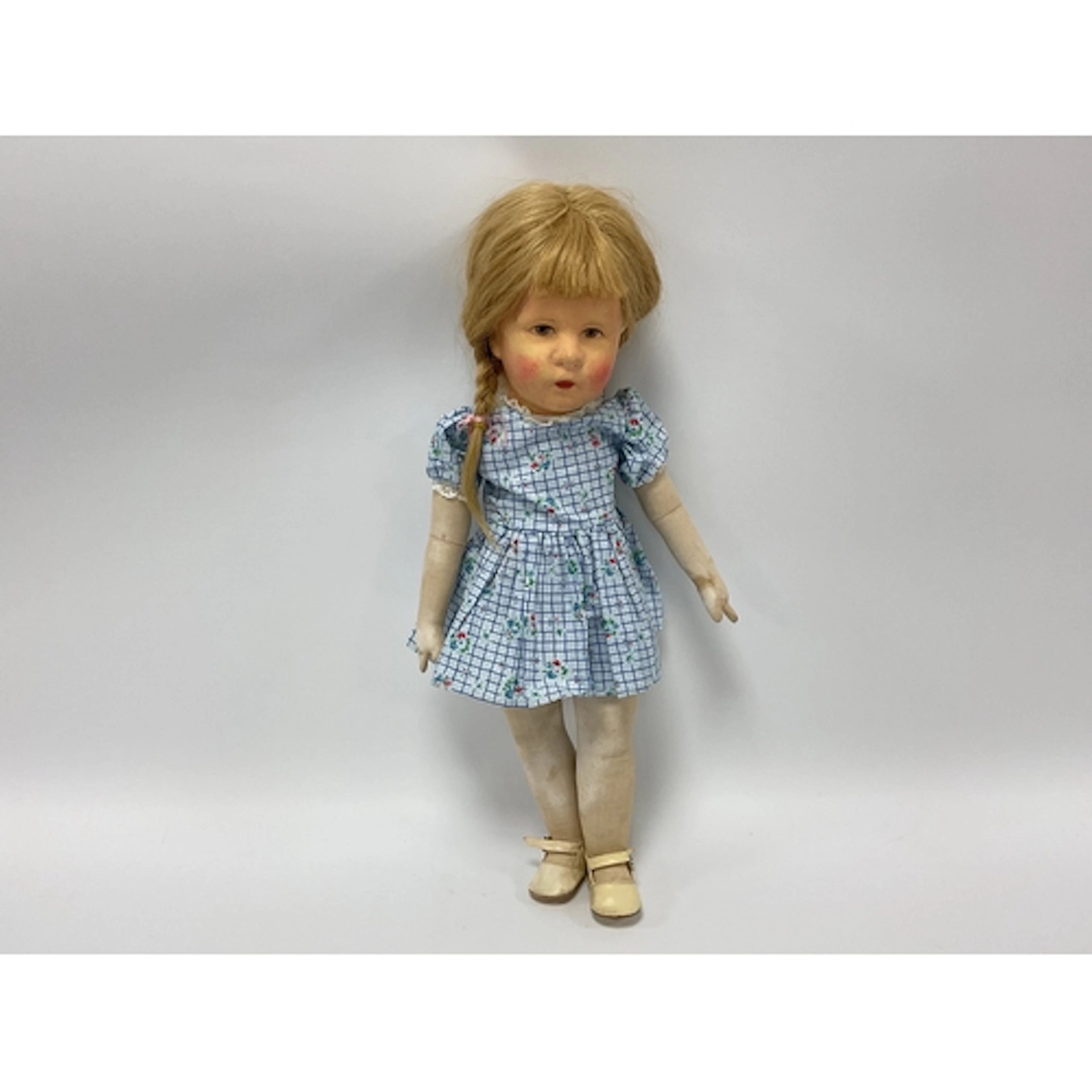 A Kathe Kruse Doll, with painted hard plastic swivel head, b...