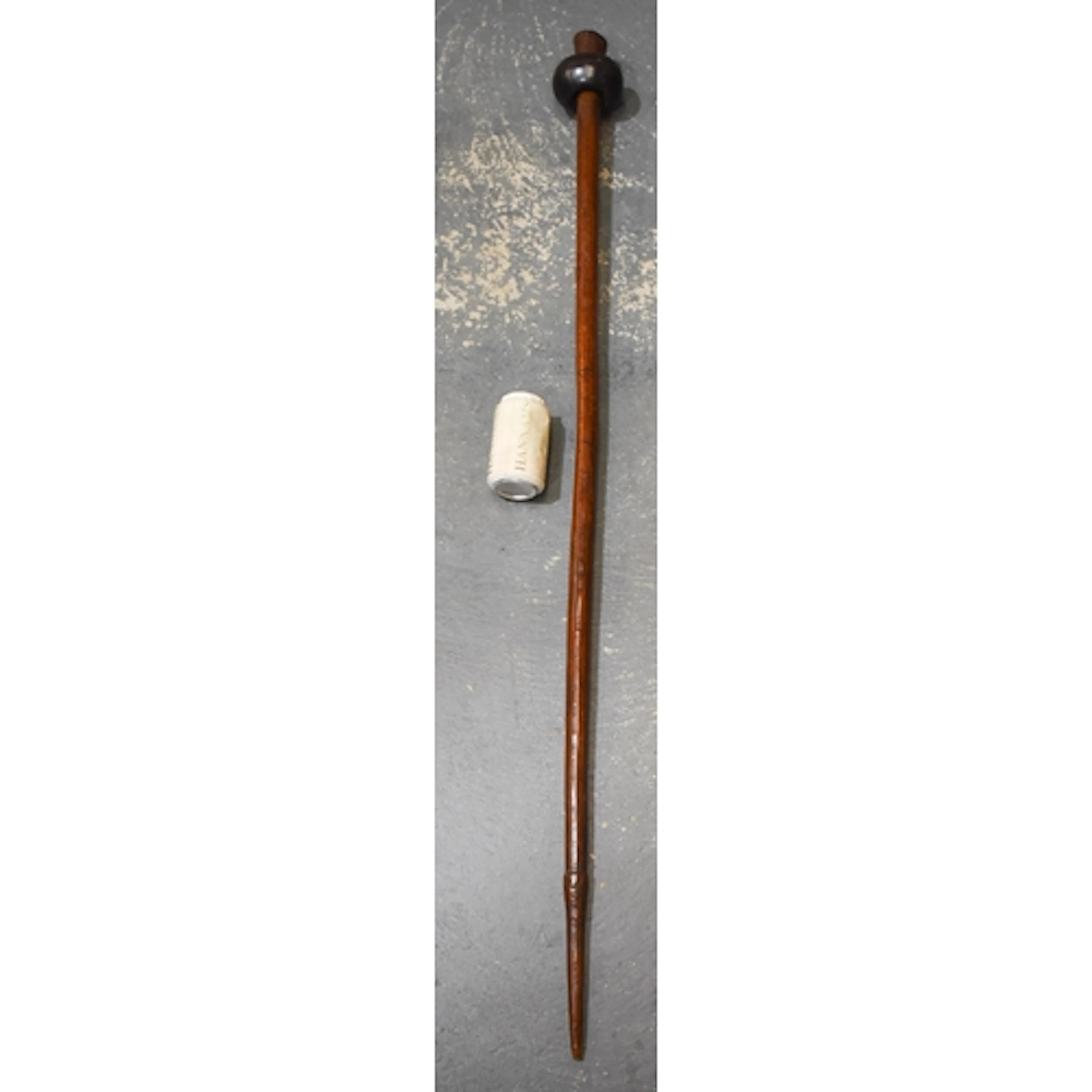 A LARGE 19TH CENTURY POLYNESIAN SOUTHSEA ISLANDS WOOD AND ST...