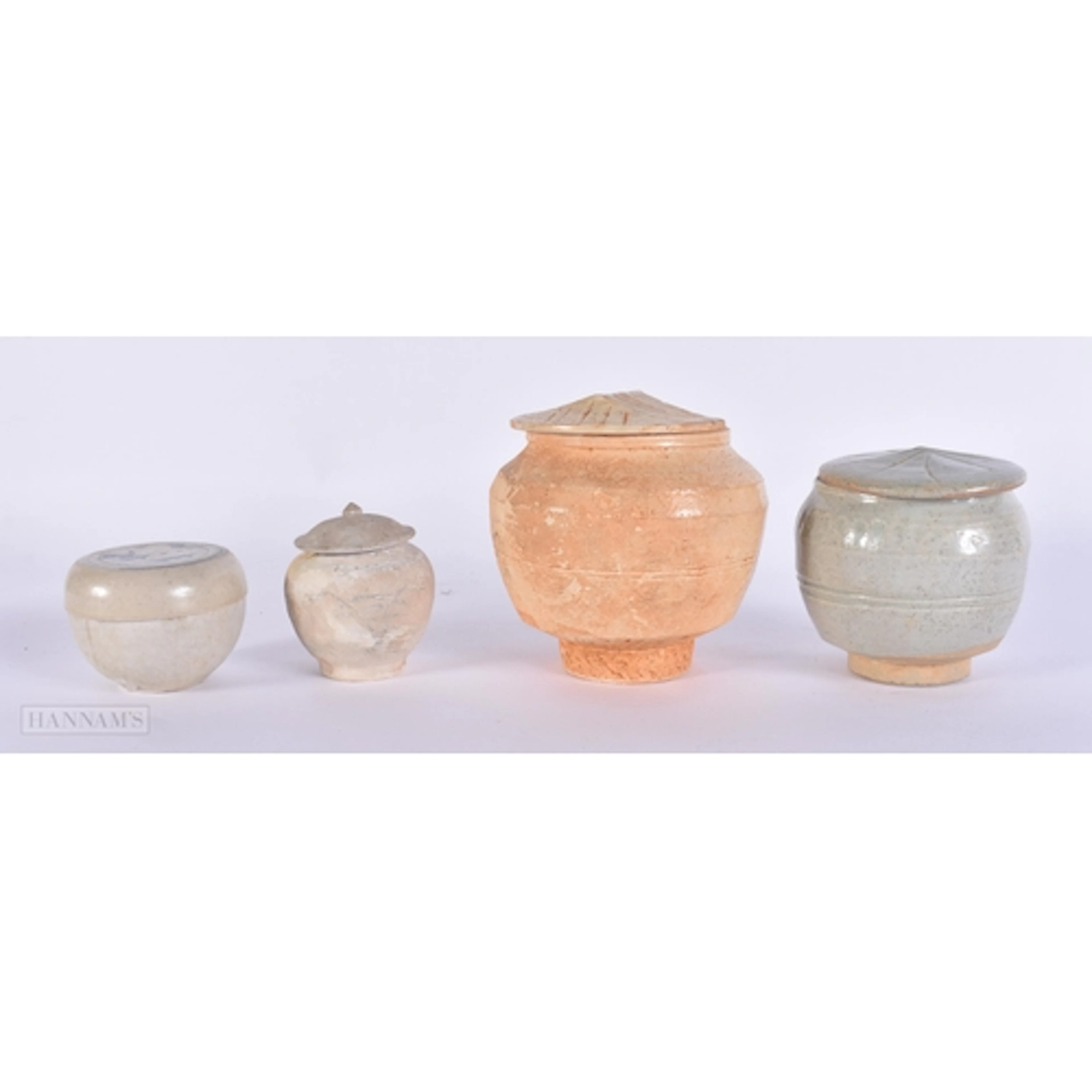 A CHINESE QINGBAI COSMETIC JAR AND COVER Song/Yuan, together...