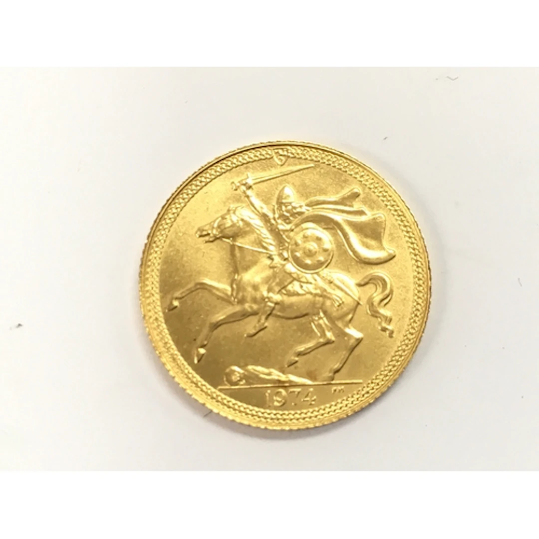 A 1974 isle of man sovereign.