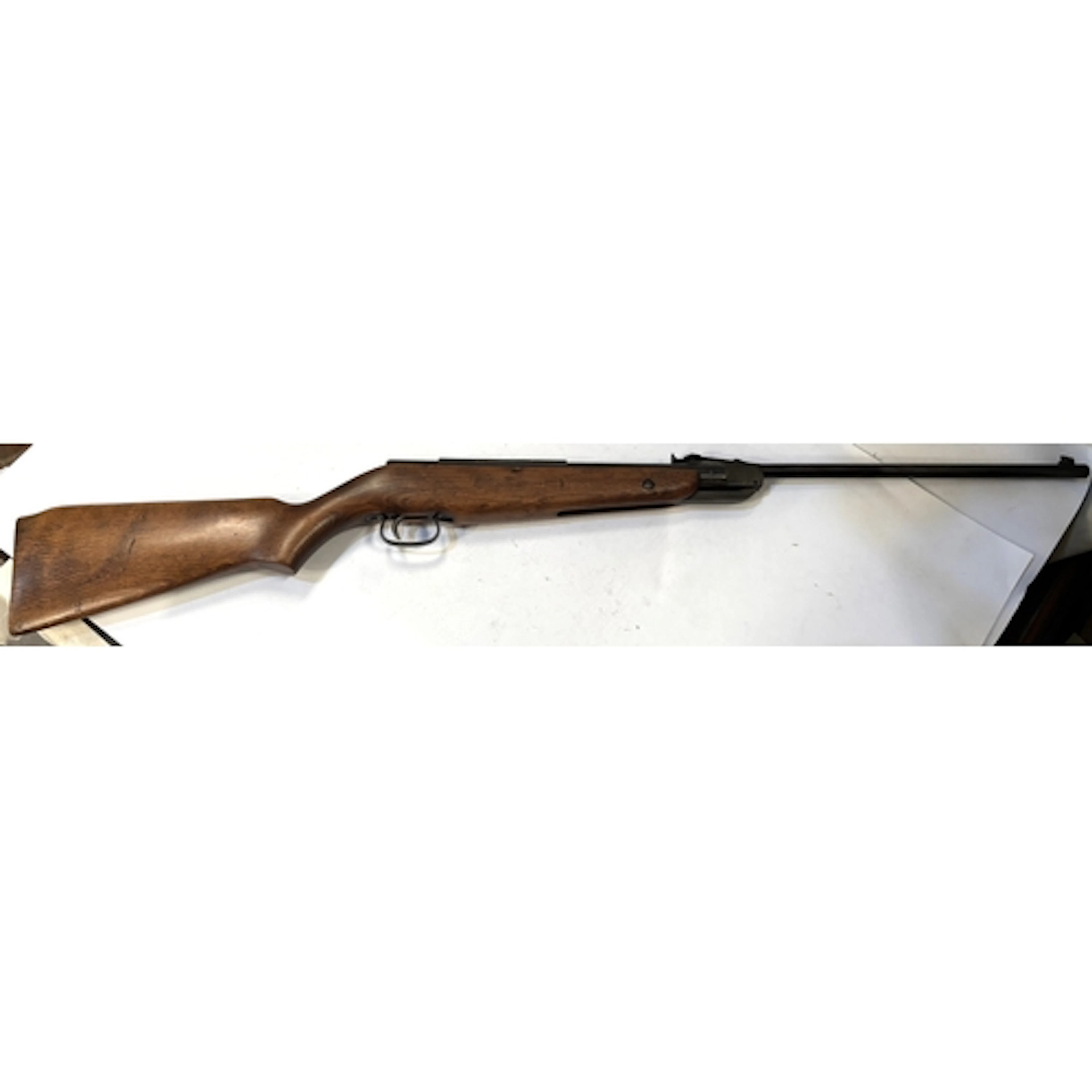 A Webley vintage air rifle and scope, calibre .22