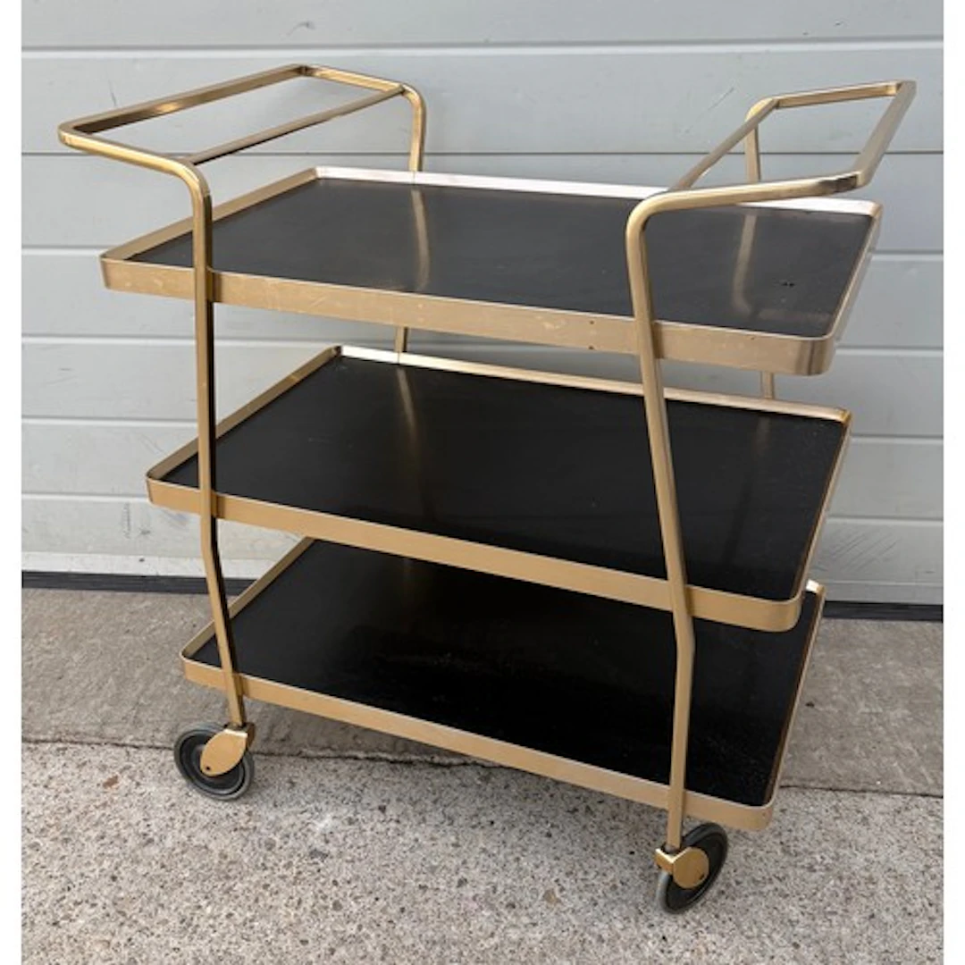 A retro drinks trolley