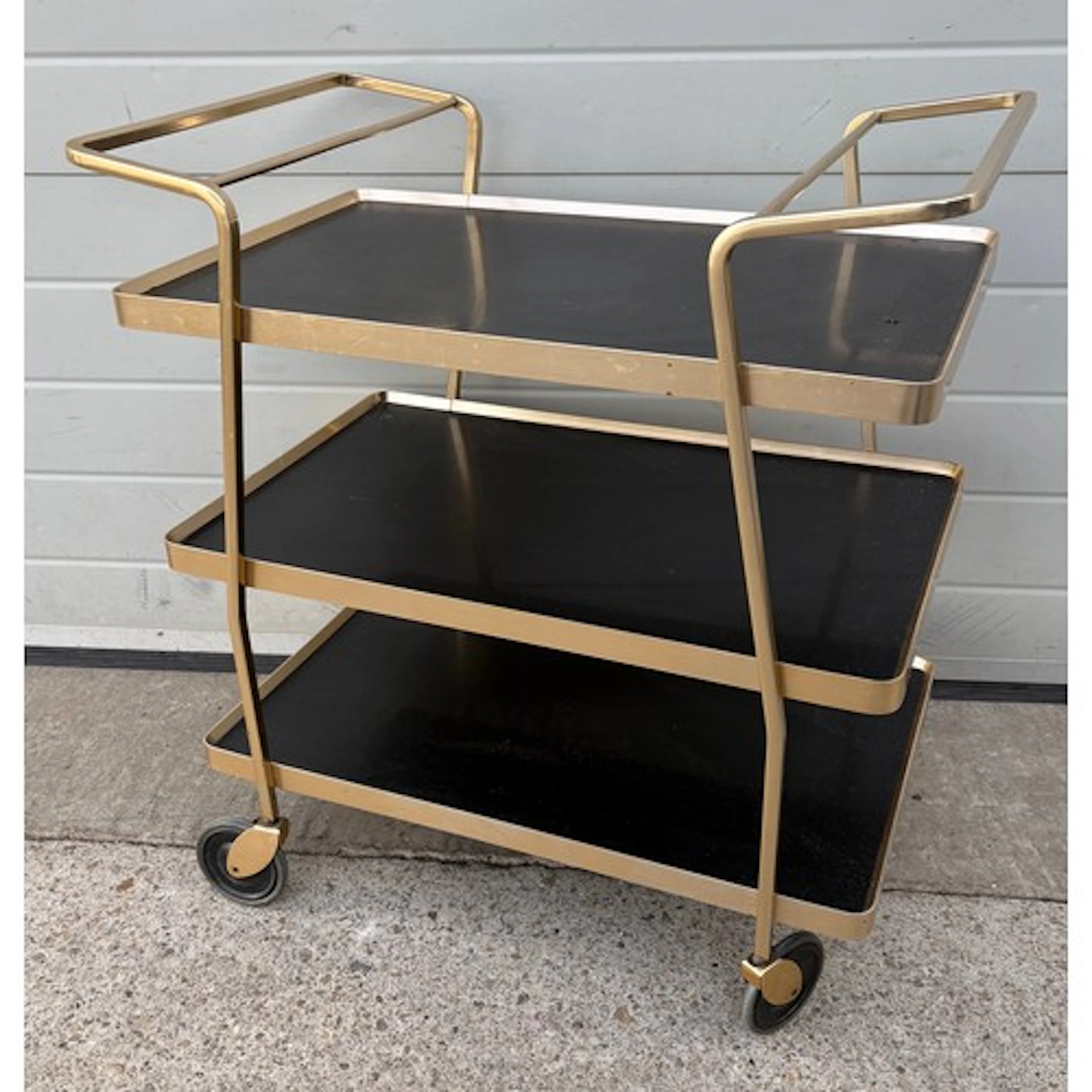A retro drinks trolley