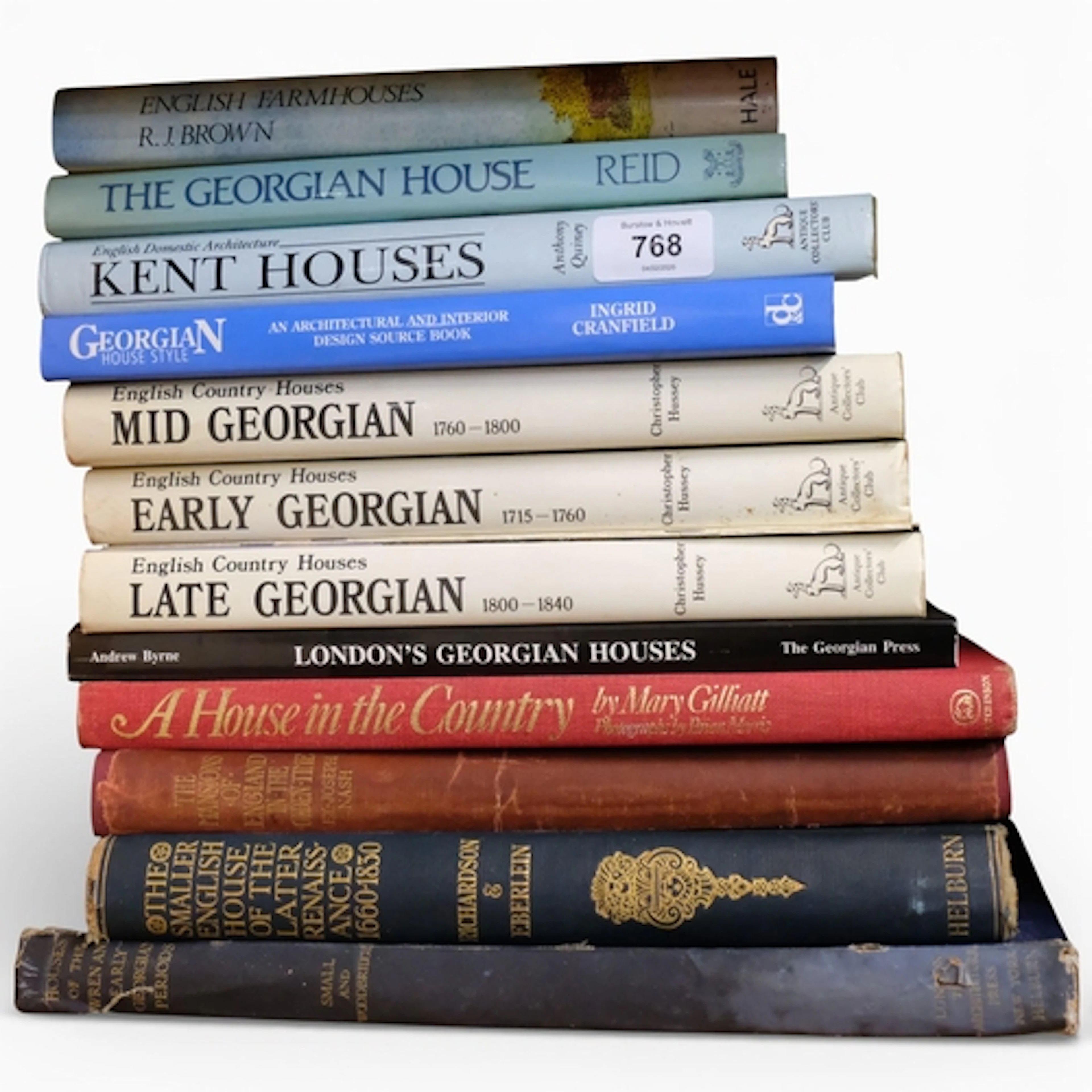 A collection of hardbound furniture reference books, includi...