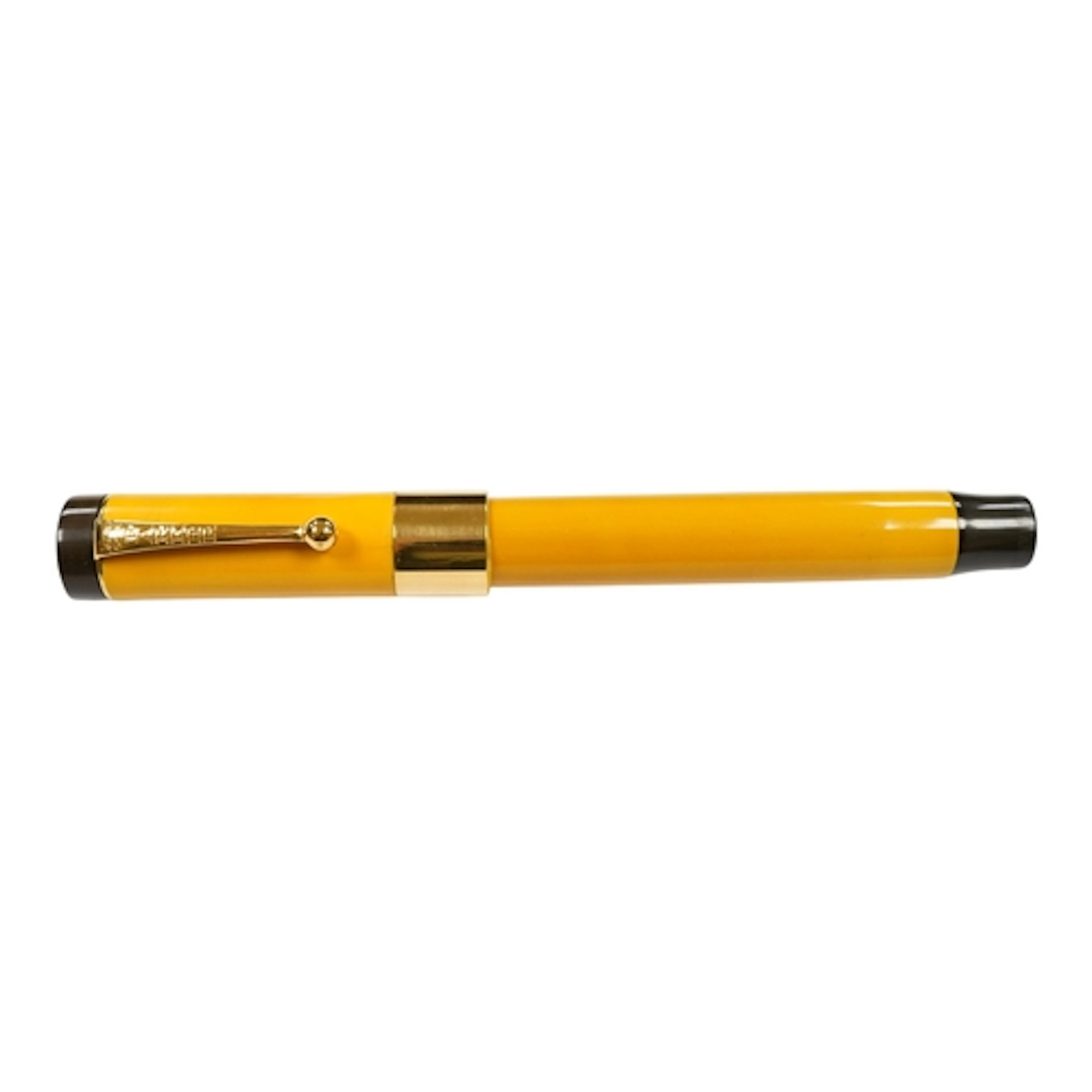 A Parker Lucky Curve Senior Deluxe Duofold in mandarin yello...