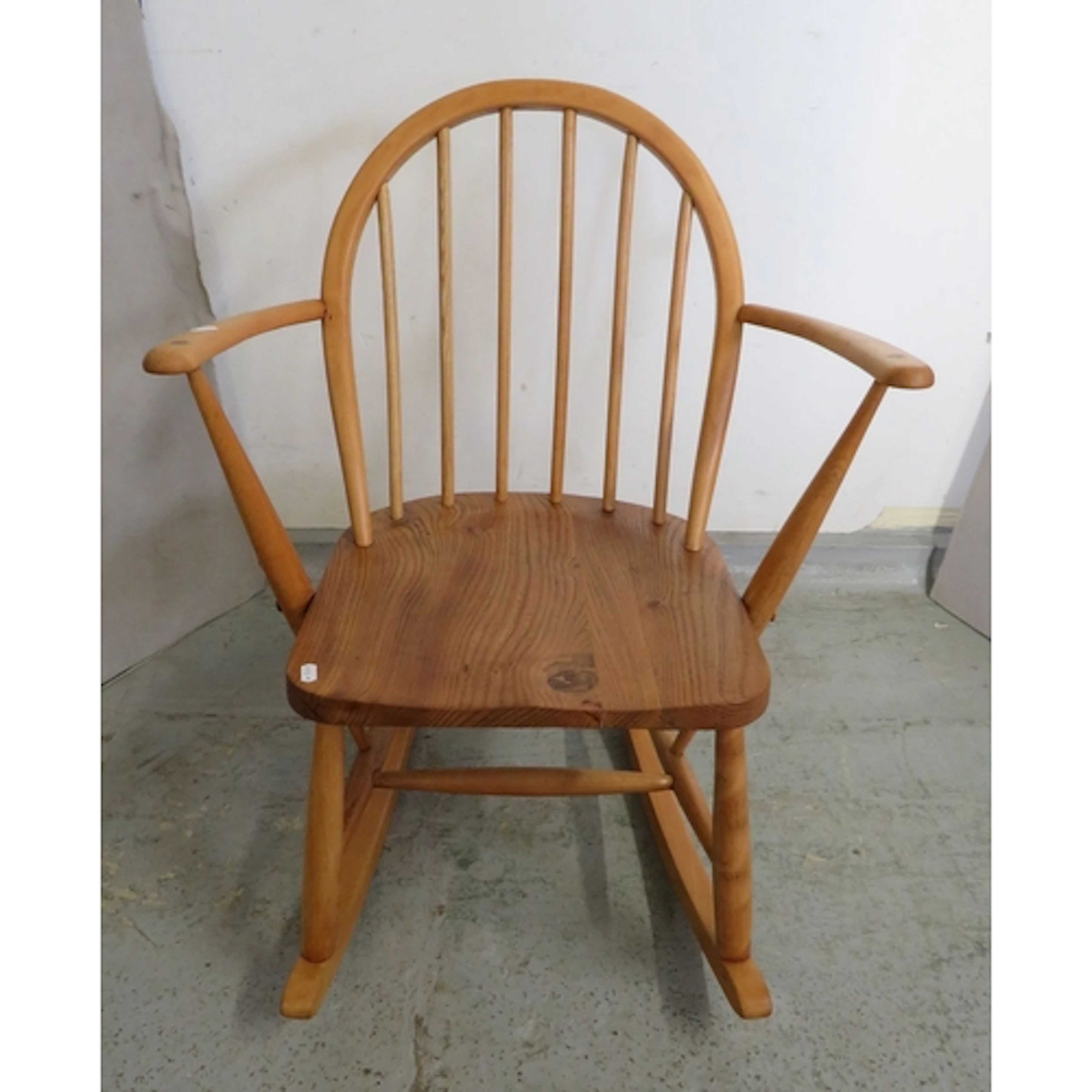 Vintage Ercol Small Child's Rocking Chair, spindle back, cen...