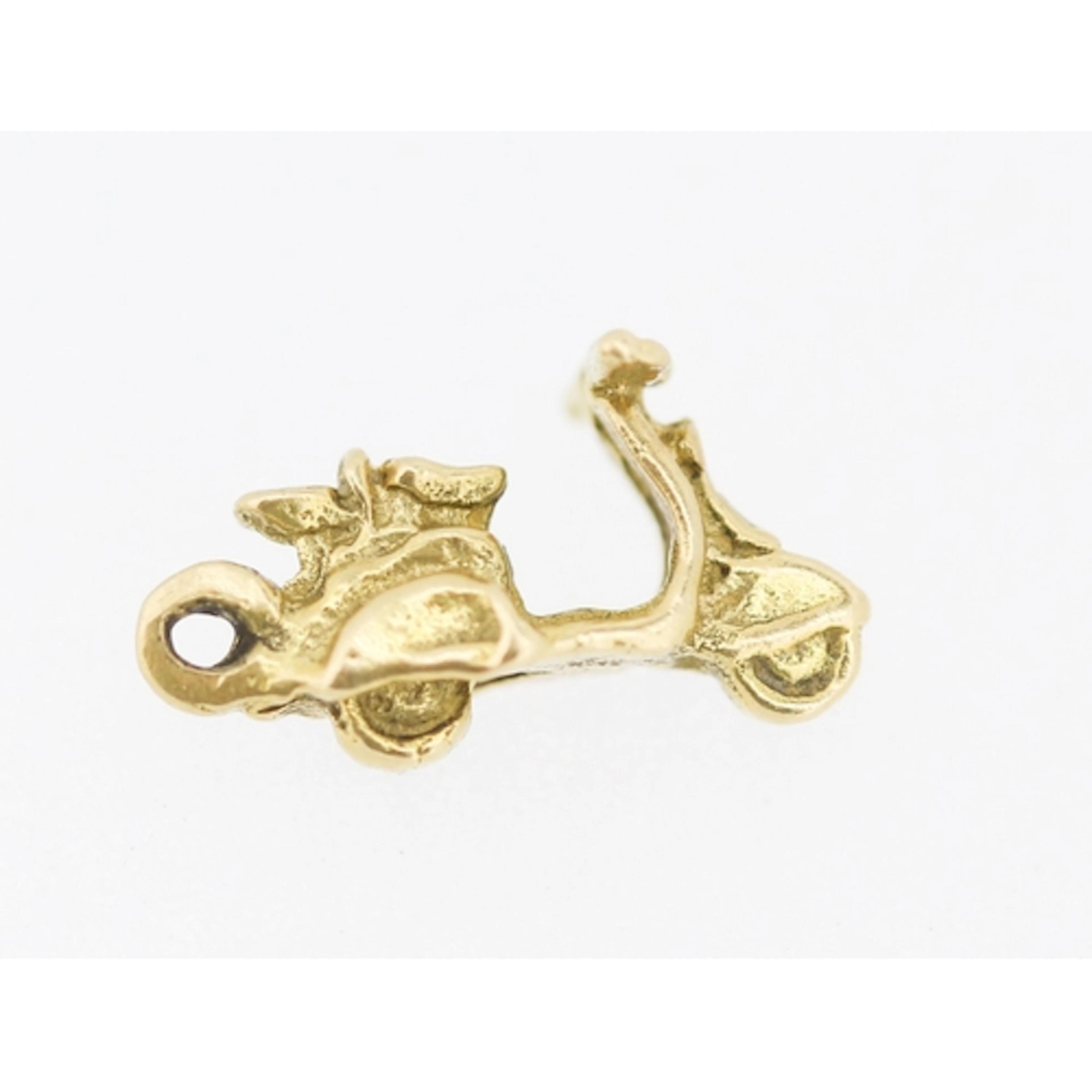 9 Carat Yellow Gold Vespa Motif Charm, 1cm