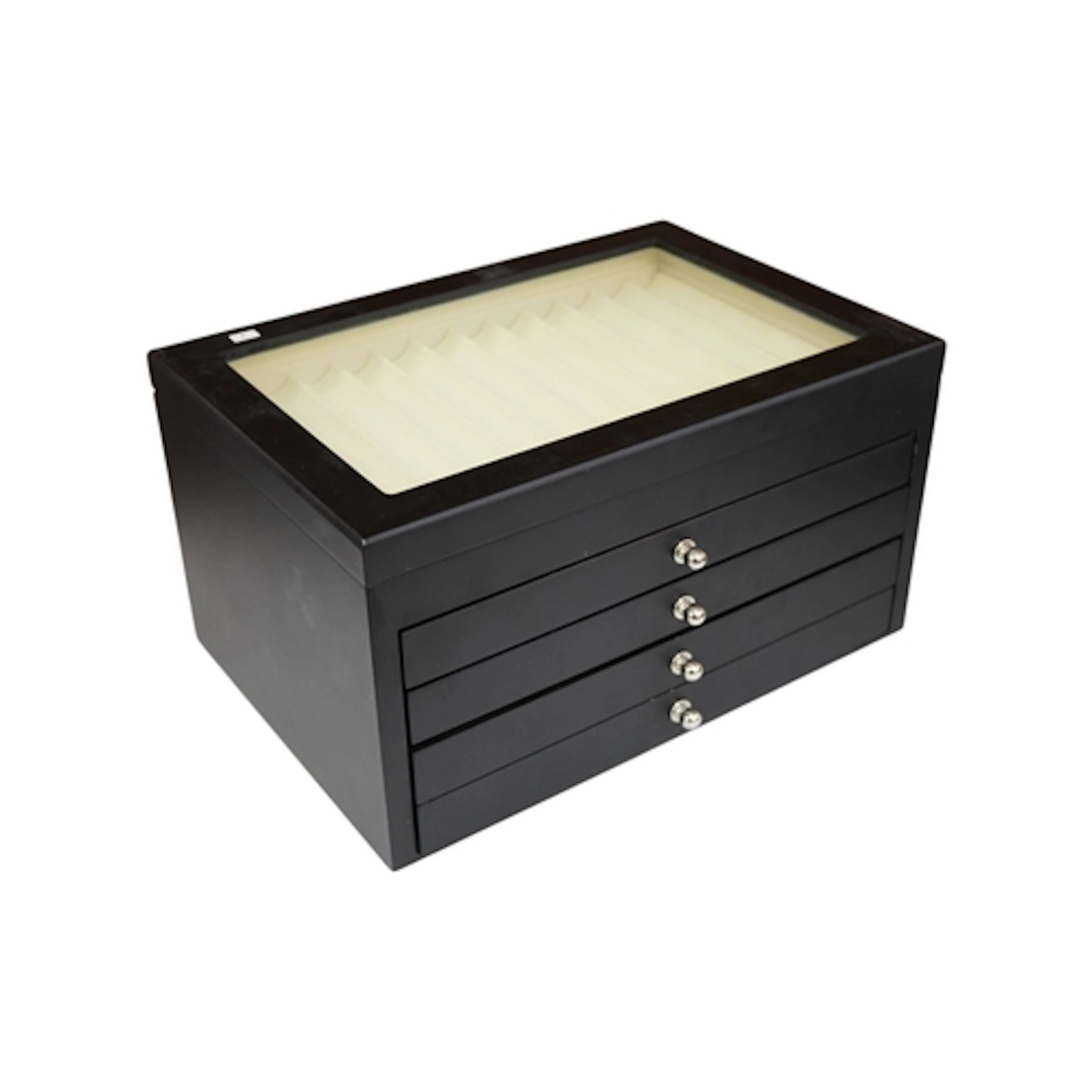 A fountain pen collector's case in ebony finish to hold 56 p...