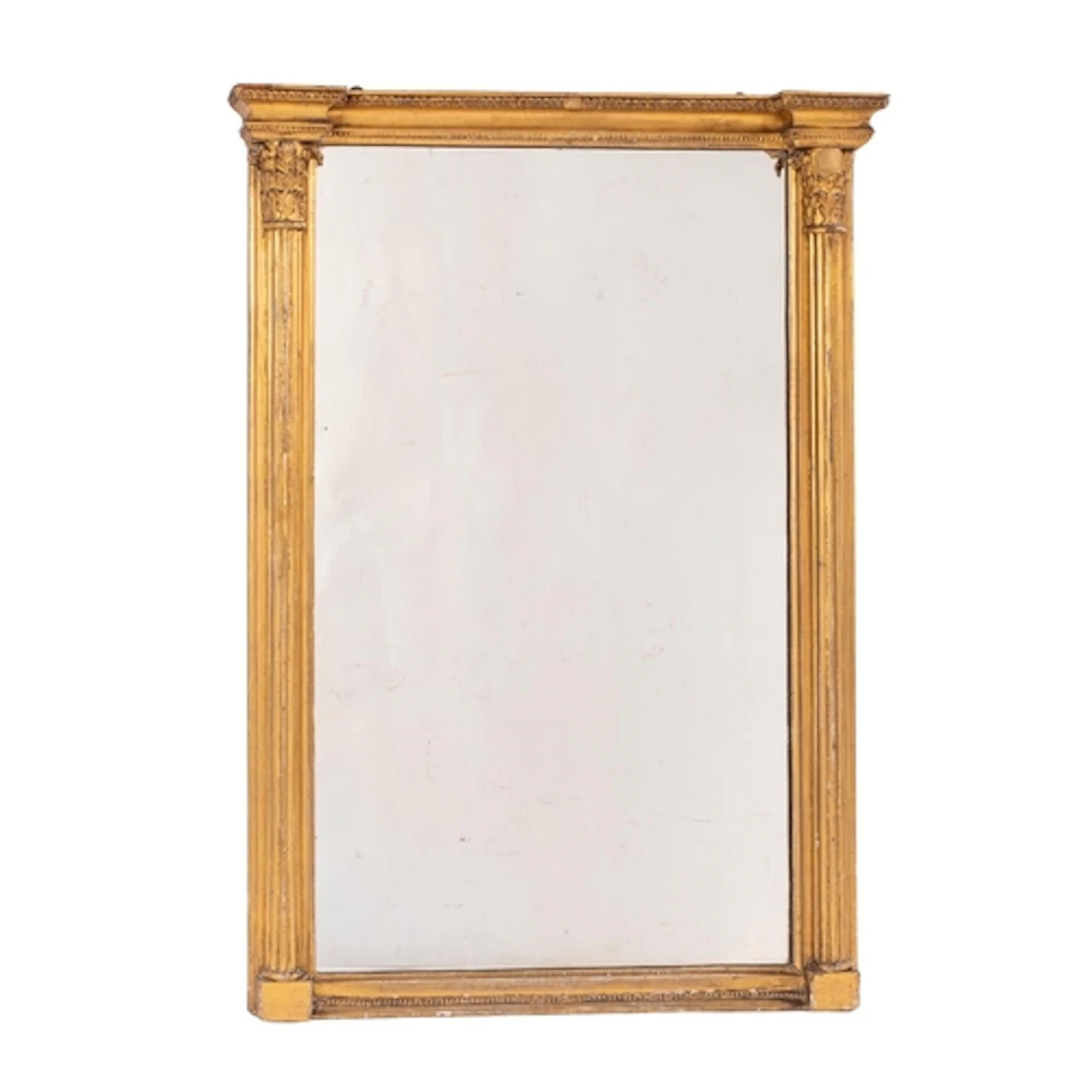 A George IV giltwood and composition framed pier mirror, cir...