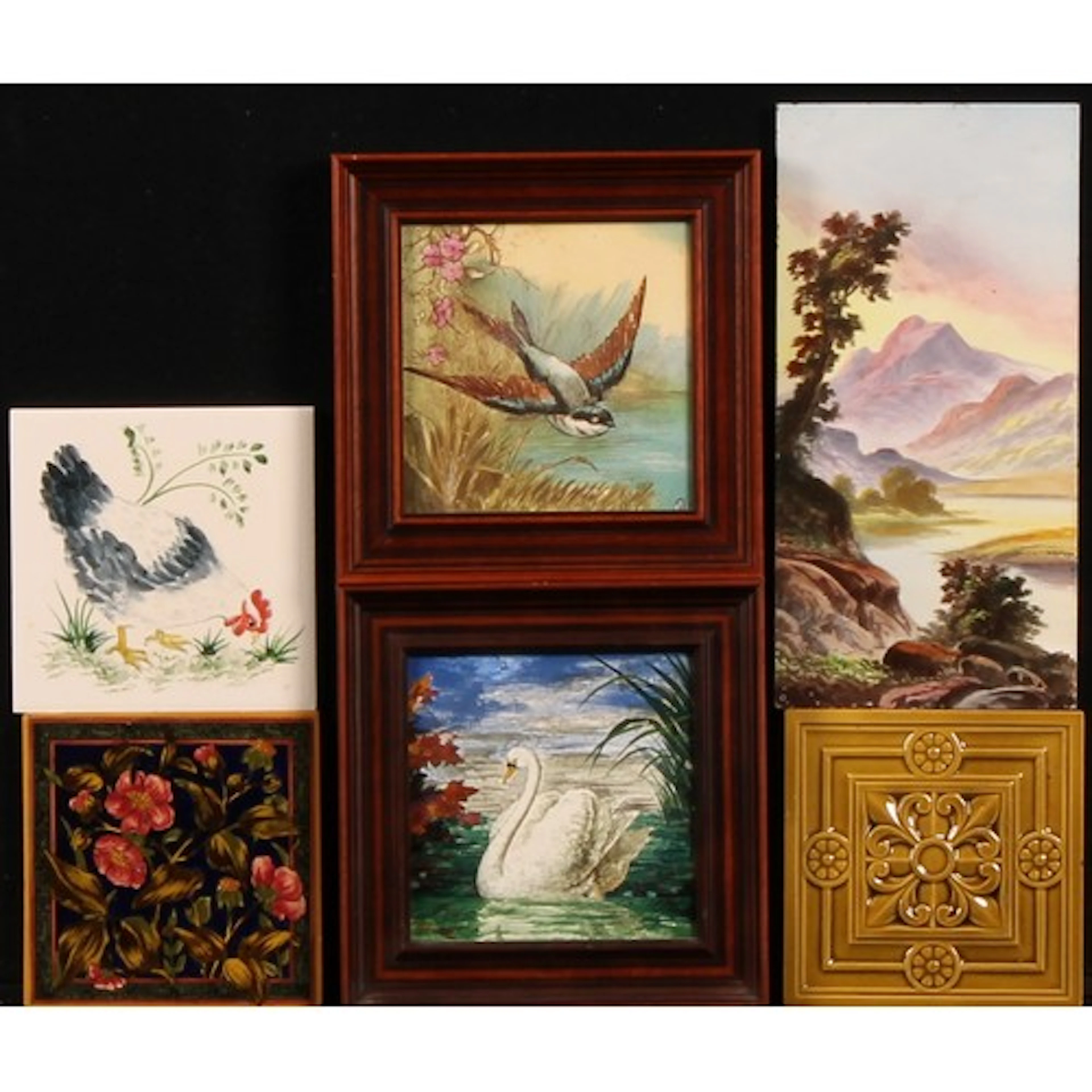 A late Victorian Sherwin & Cotton ceramic tile, hand-painted...