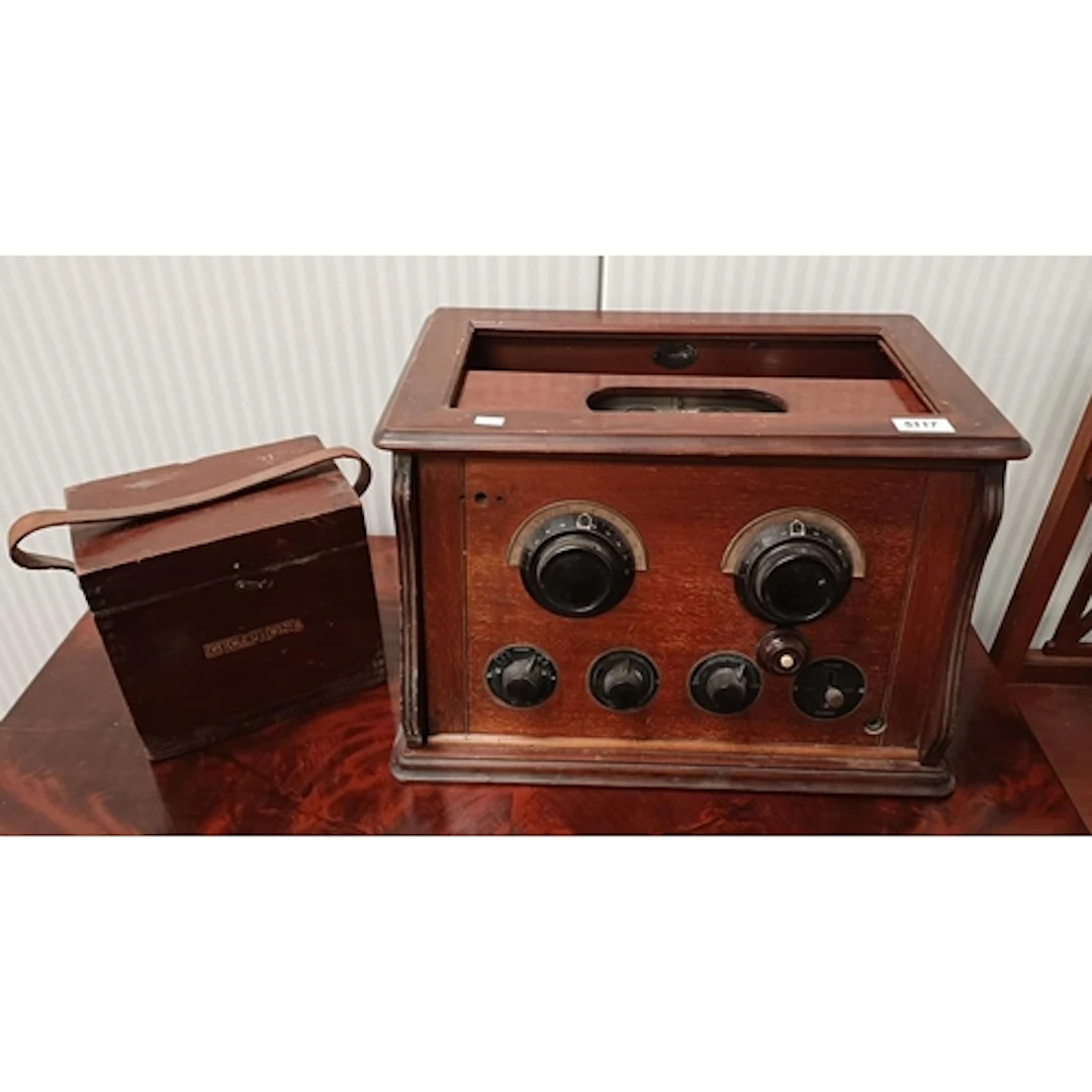 EARLY 20TH CENTURY MAHOGANY CASED BURNDEPTH ETHOPHONE 4 VALV...