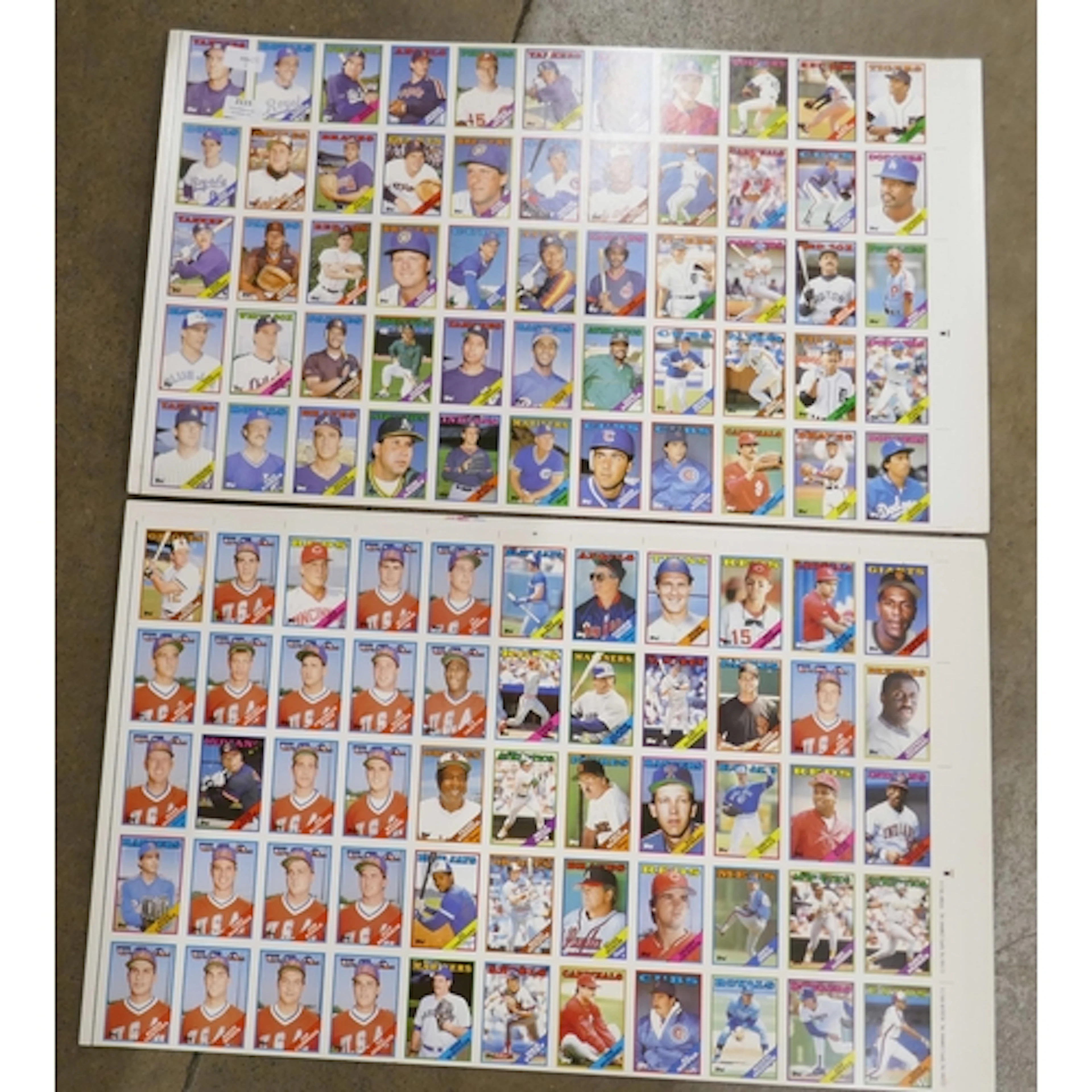 Topps baseball players cards, 1988, two complete sets of unc...