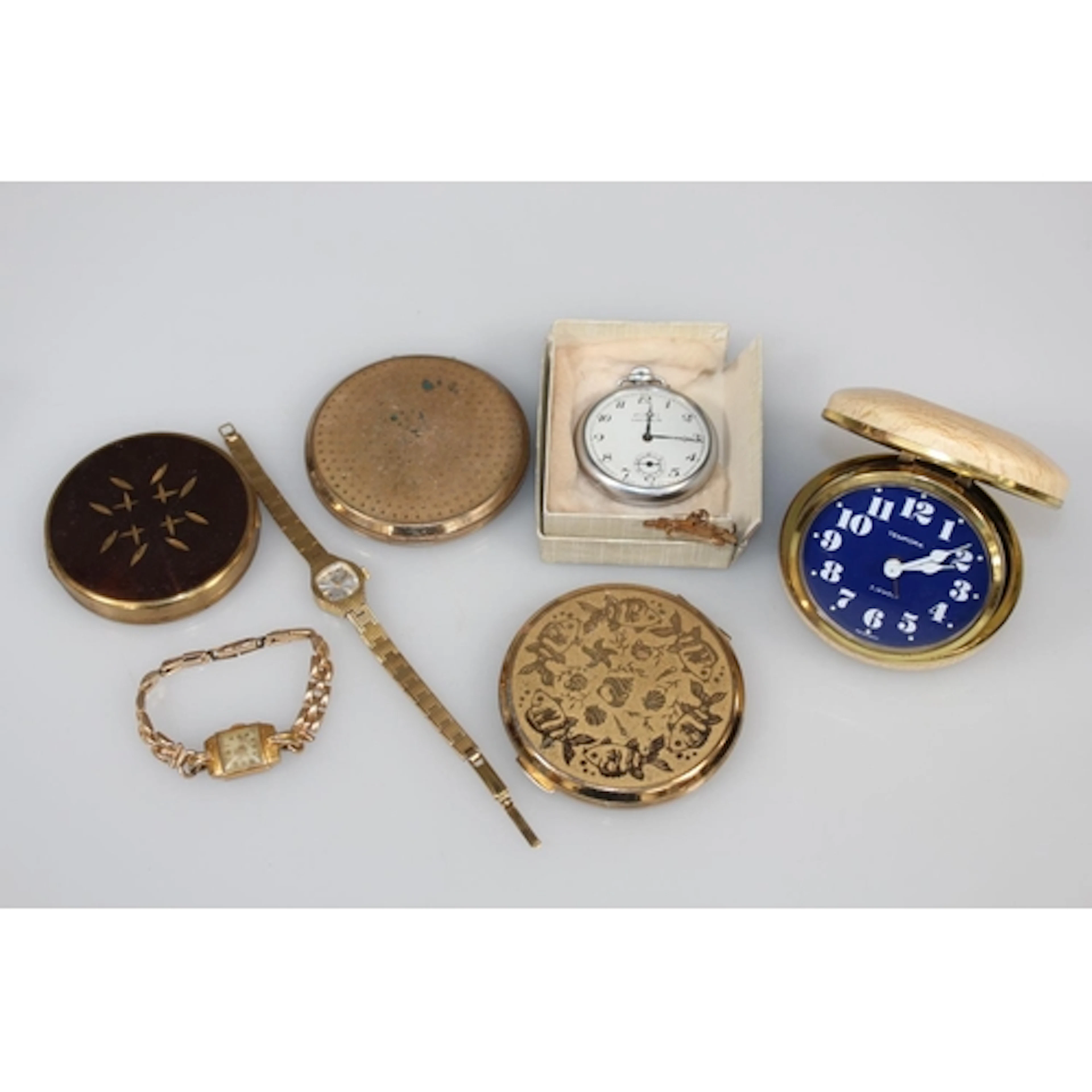 Ladies Oris wristwatch on rolled gold bracelet, Ladies Rotar...