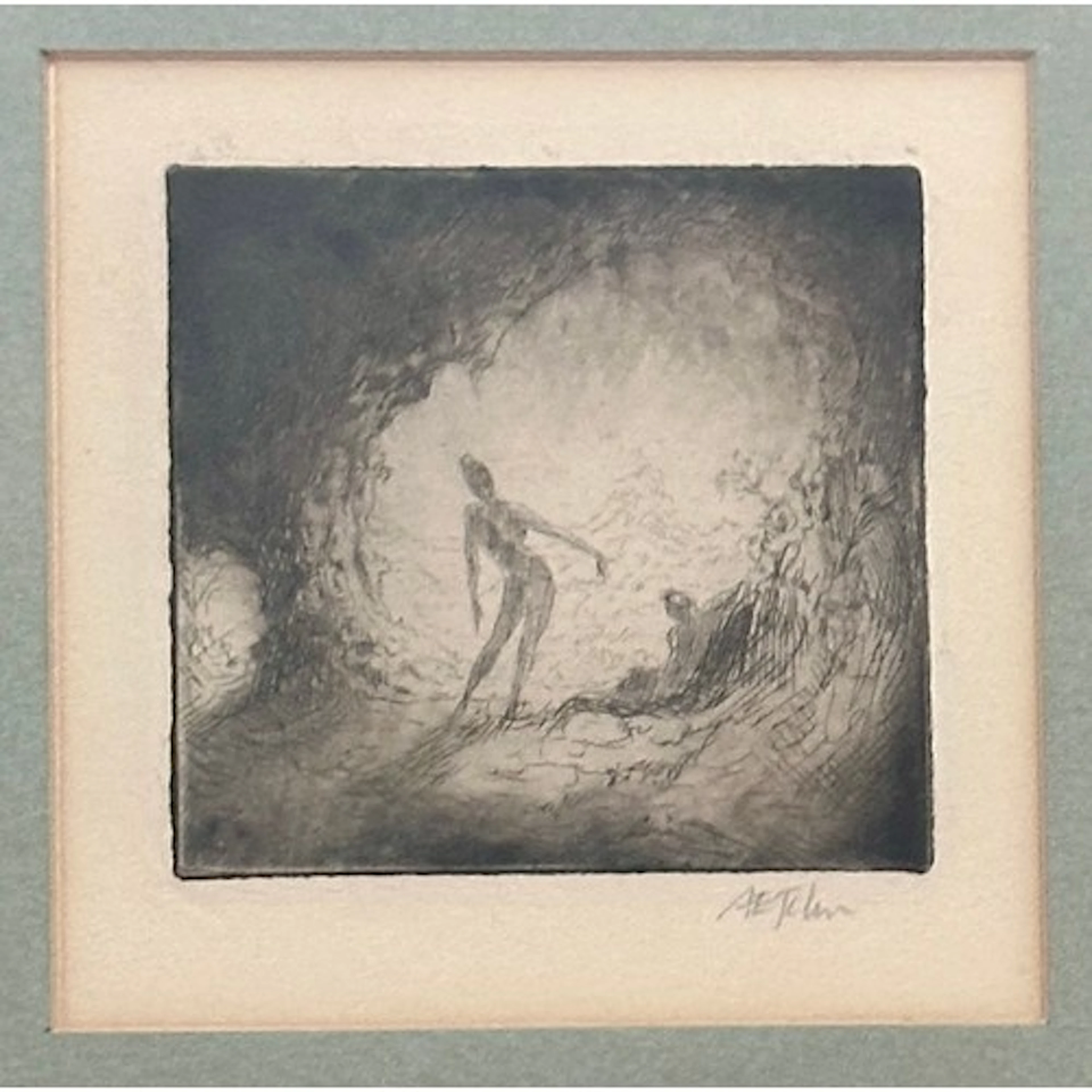 Augustus John R.A. (1878-1961) 'The Big Grotto' etching, sig...