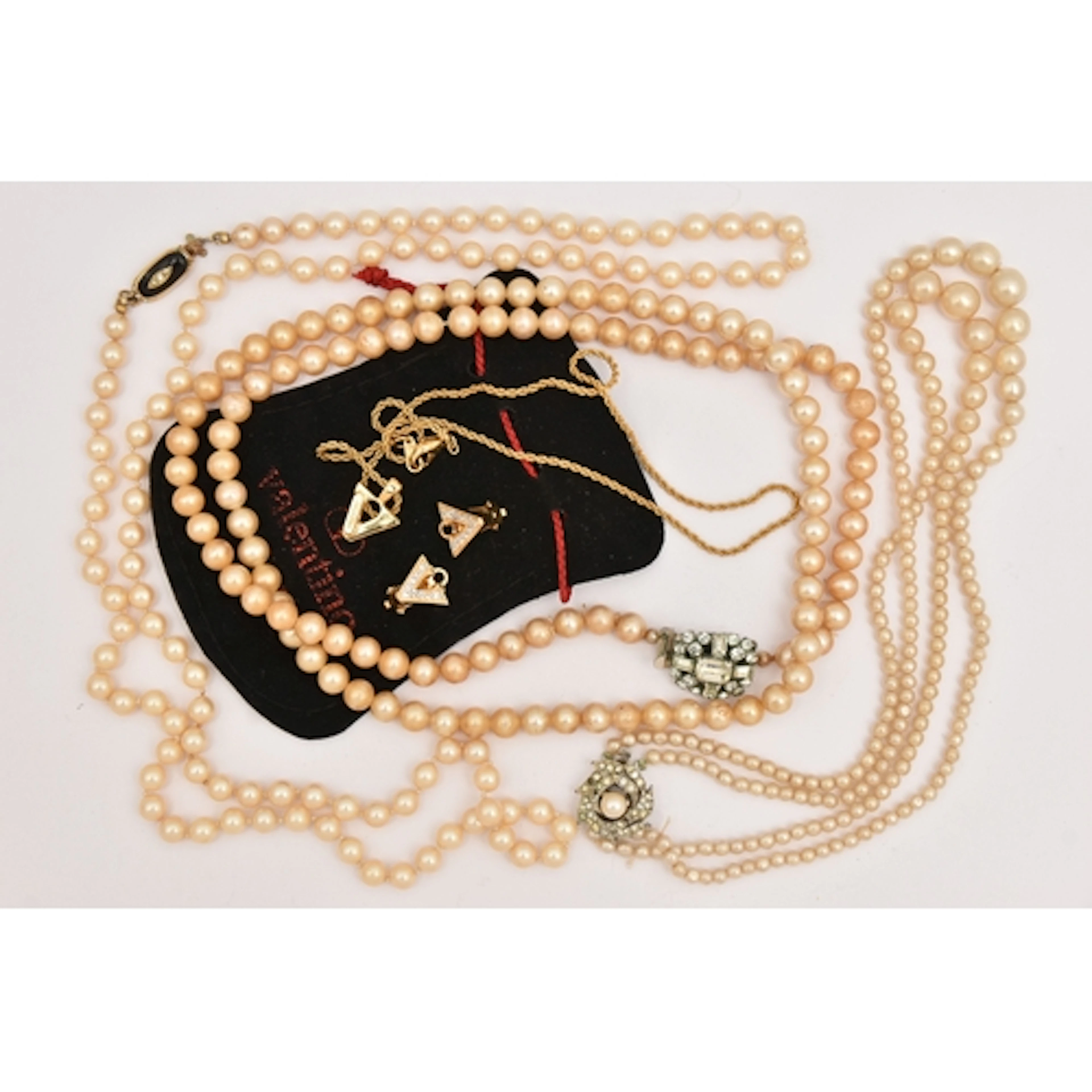 COSTUME JEWELLERY, to include a 'Valentino' pendant necklace...