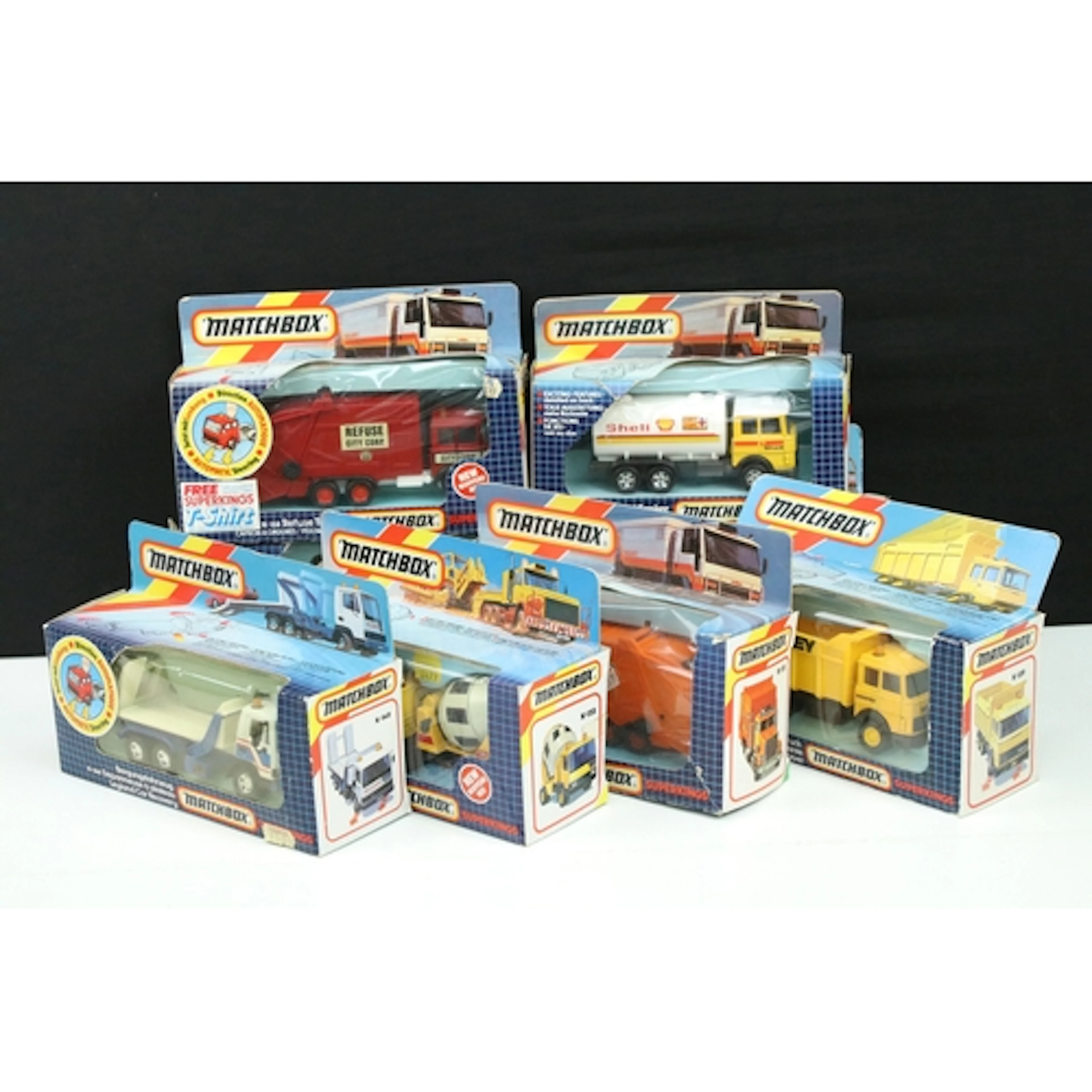 Eight boxed Matchbox Superkings commercial diecast models to...