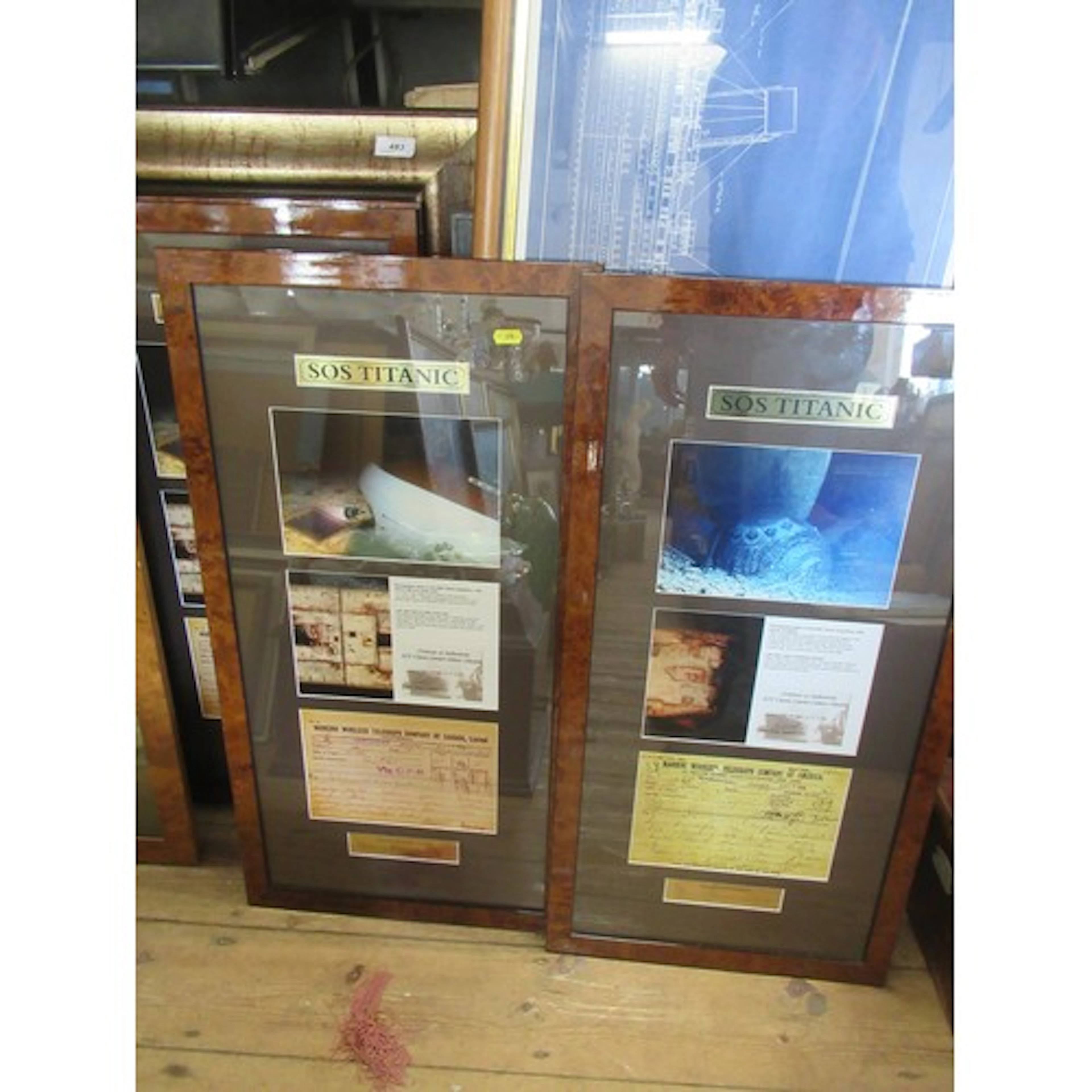 Two SOS Titanic Ltd Photo Facsimile message etc