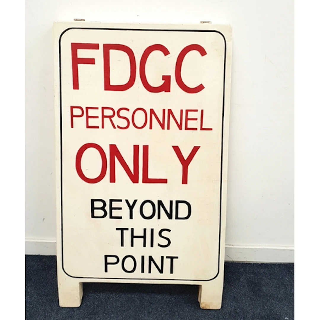 GOTHAM CITY FIRE DEPARTMENT A-FRAME SIGN the piece of unseen...