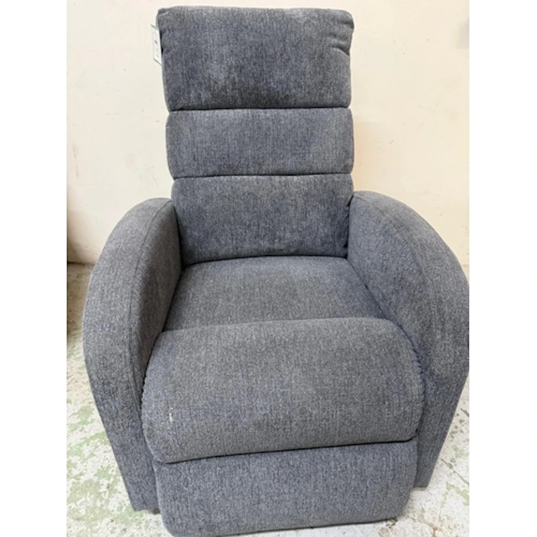 A Cloud riser recliner chair, with grey fabric upholstery...