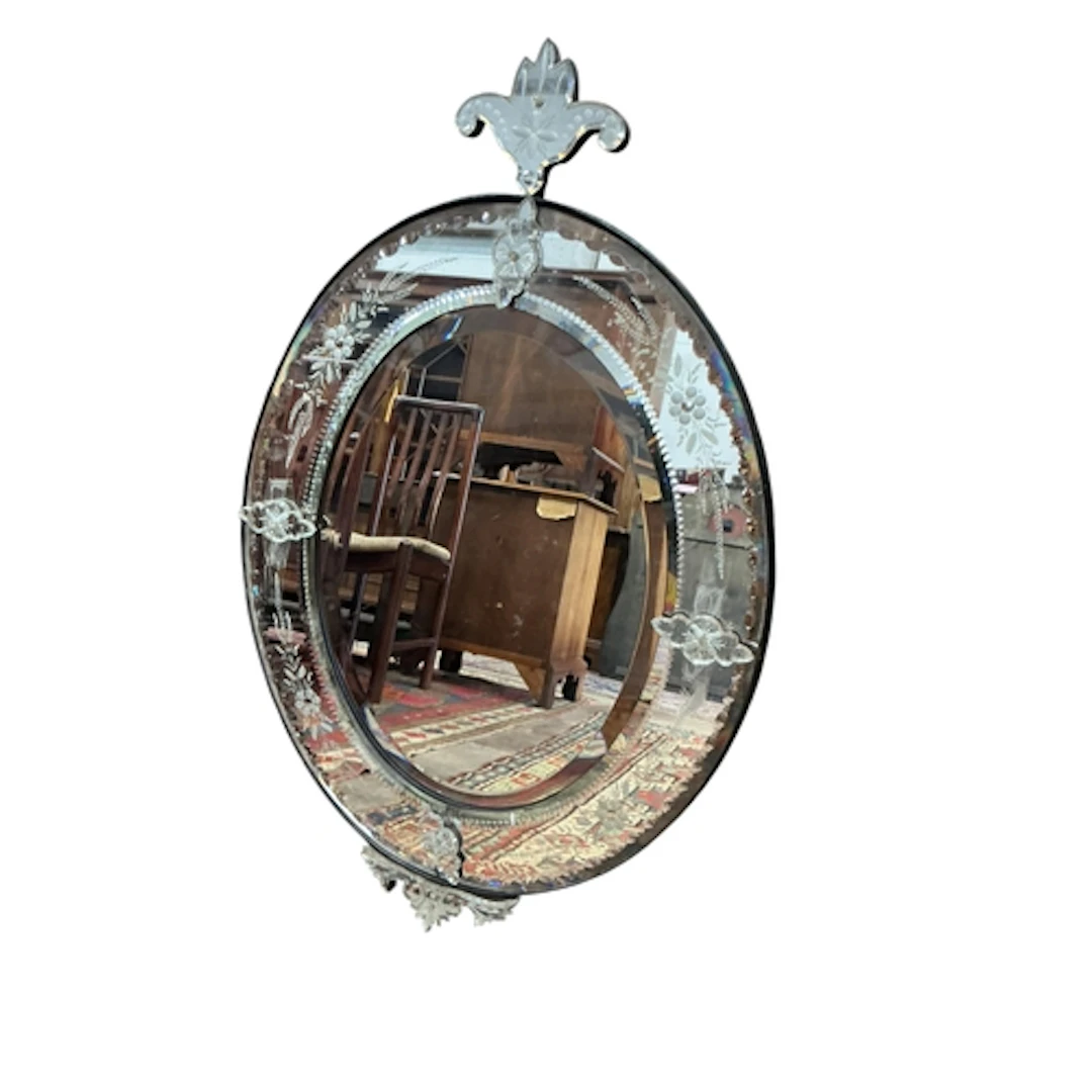 A Venetian style mirror, width 61cm, height 95cm