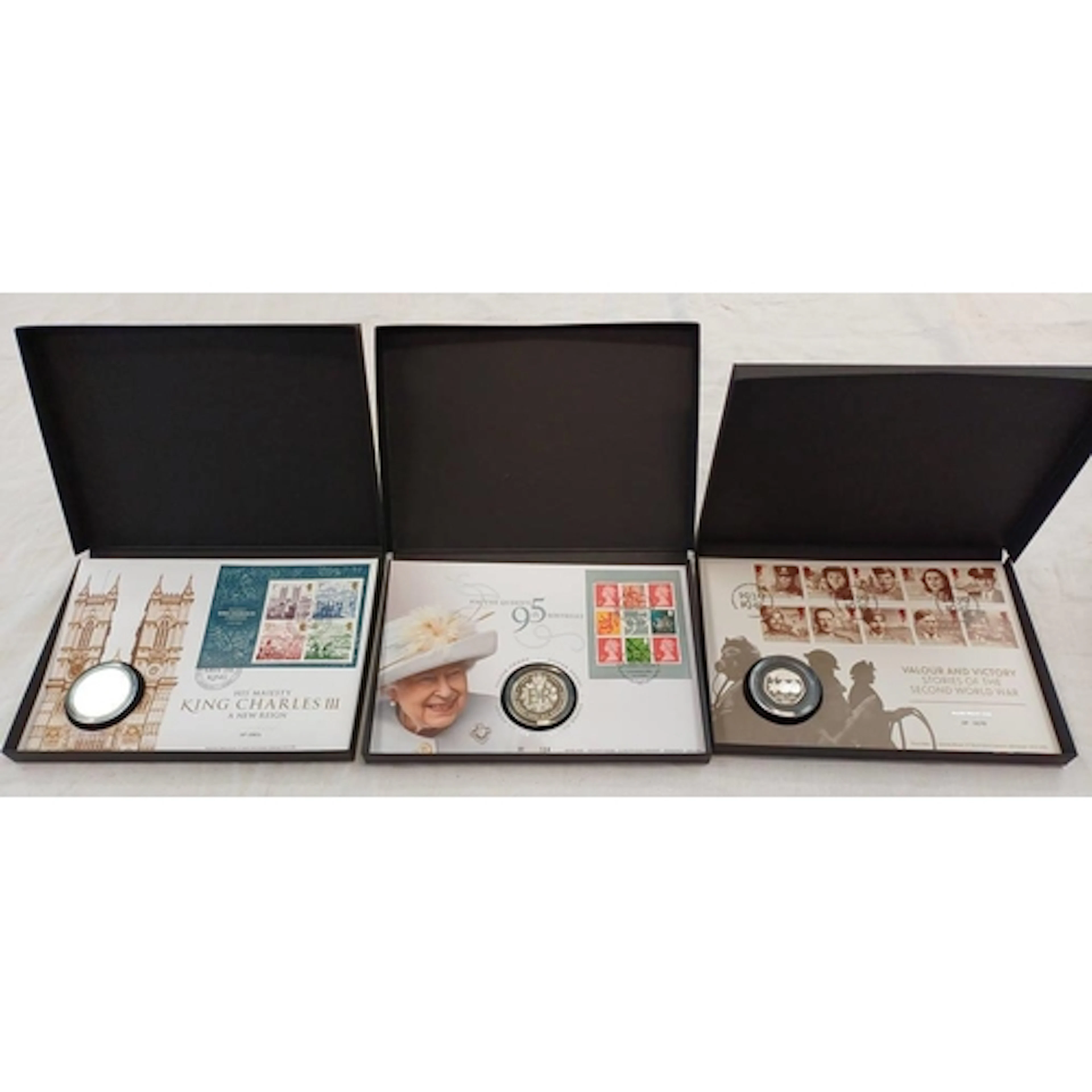 3 X ROYAL MAIL SILVER PROOF COIN COVERS TO INCLUDE 2021 HM T...