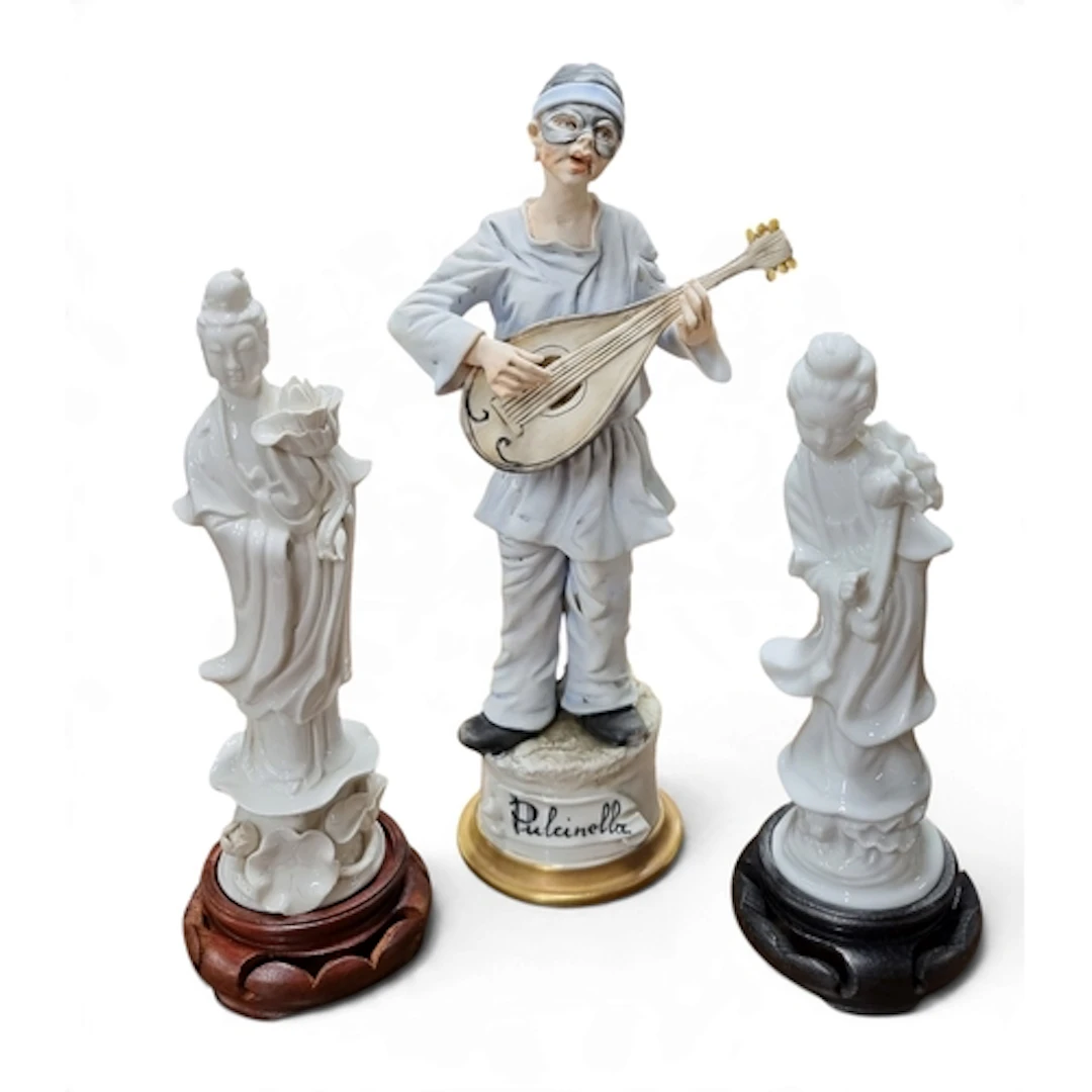 A good quantity of Figural groups including two Blanc de Chi...