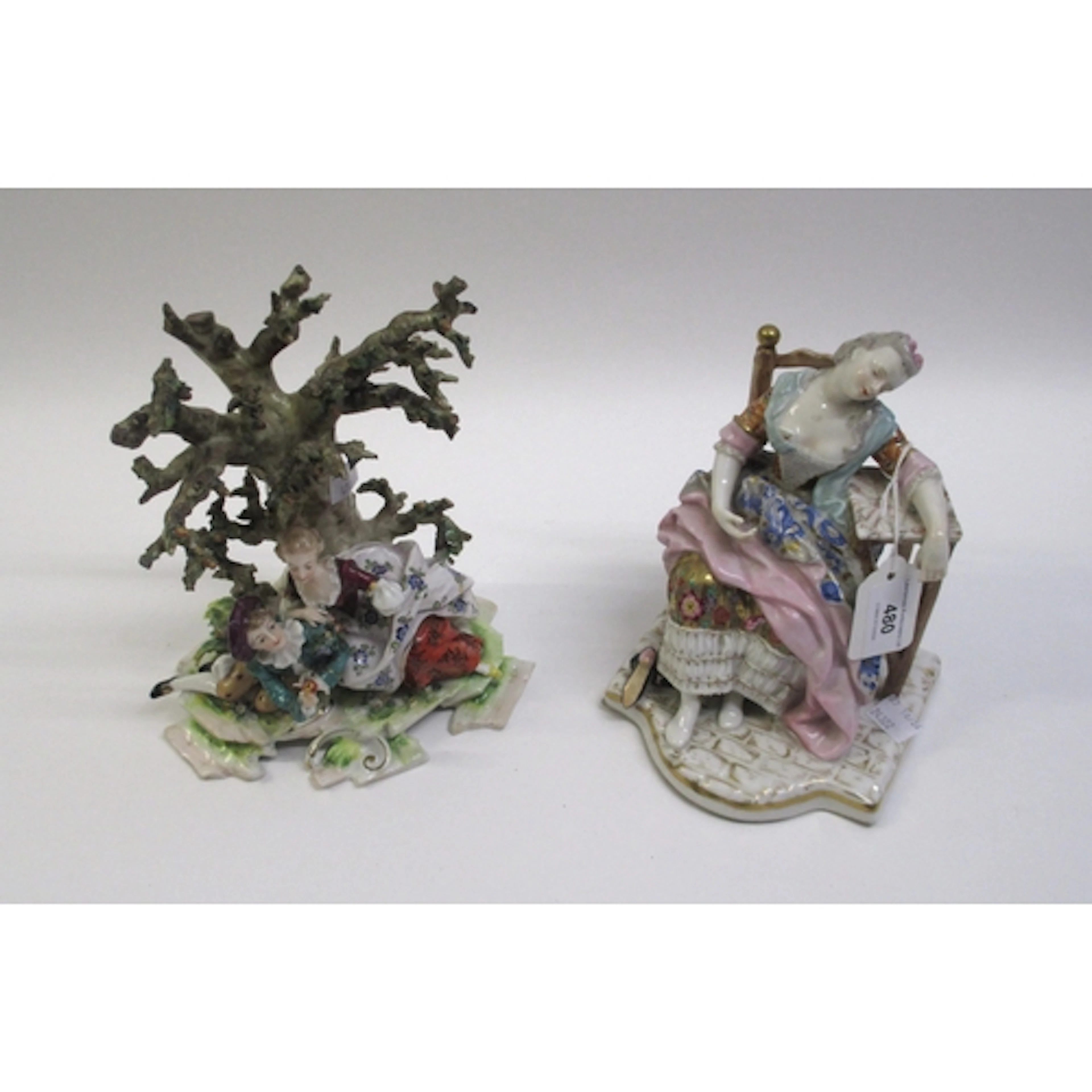 Vienna porcelain figure of a sleeping maiden, with impressed...