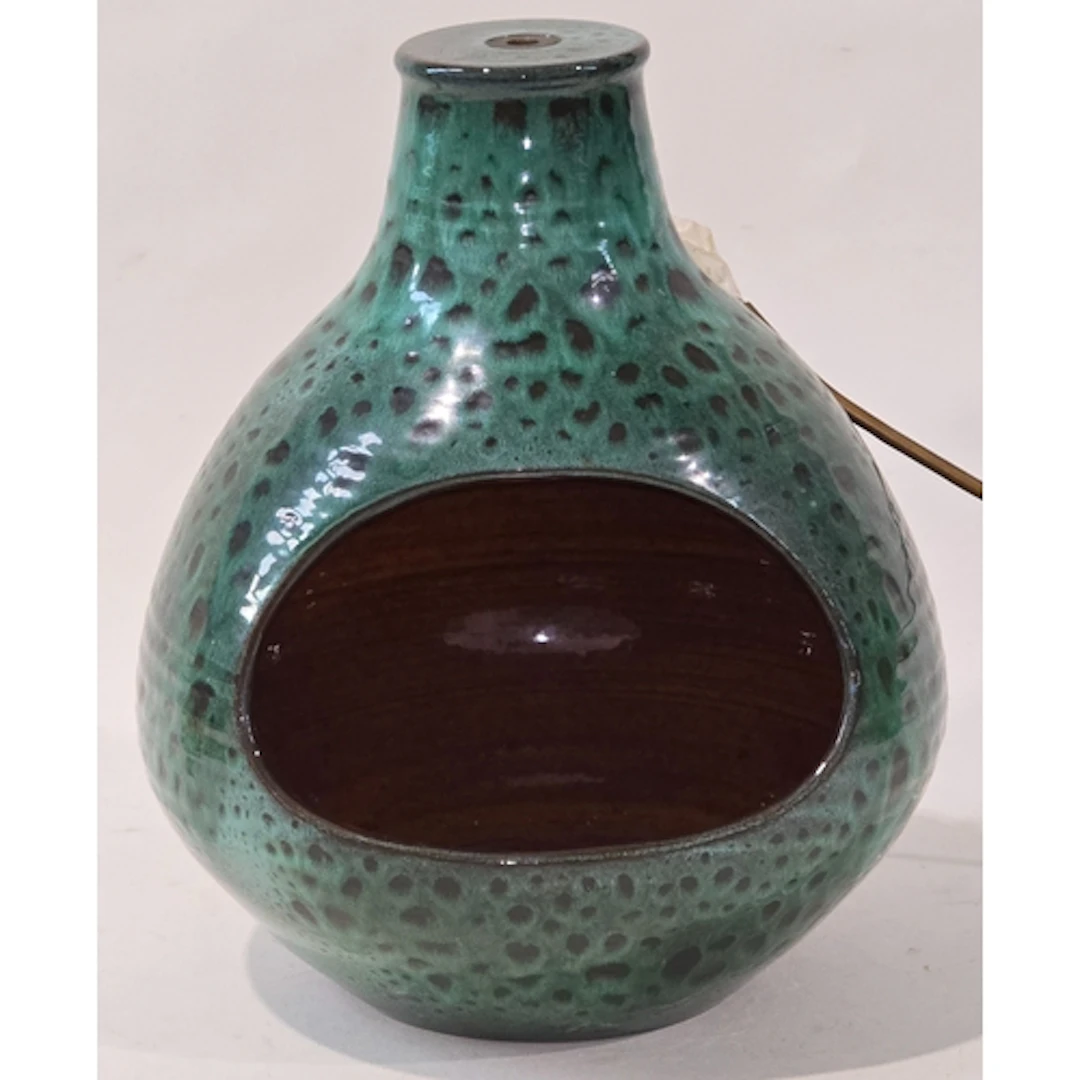 Poole Pottery unusual Guy Sydenham lamp base 12" high.