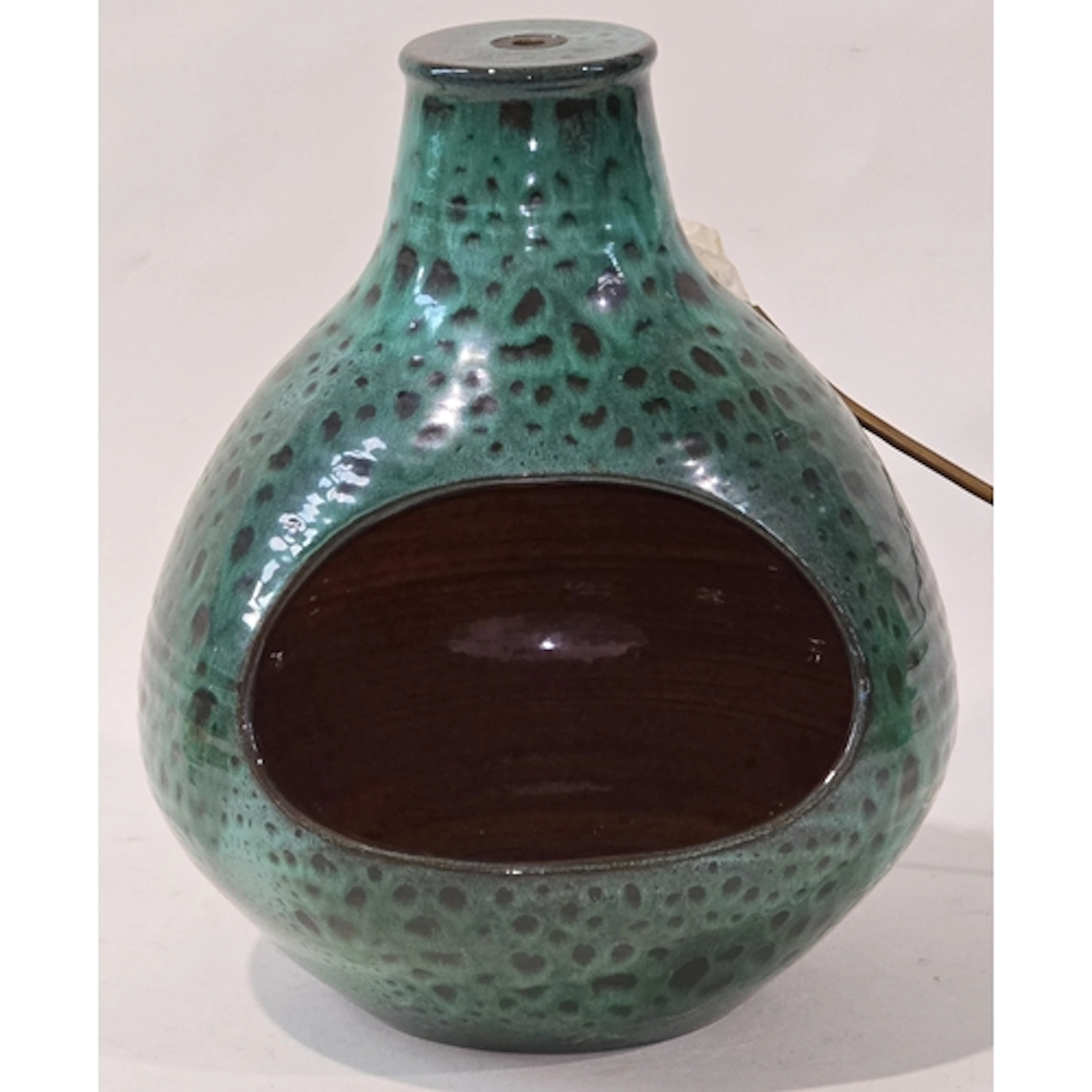 Poole Pottery unusual Guy Sydenham lamp base 12" high.