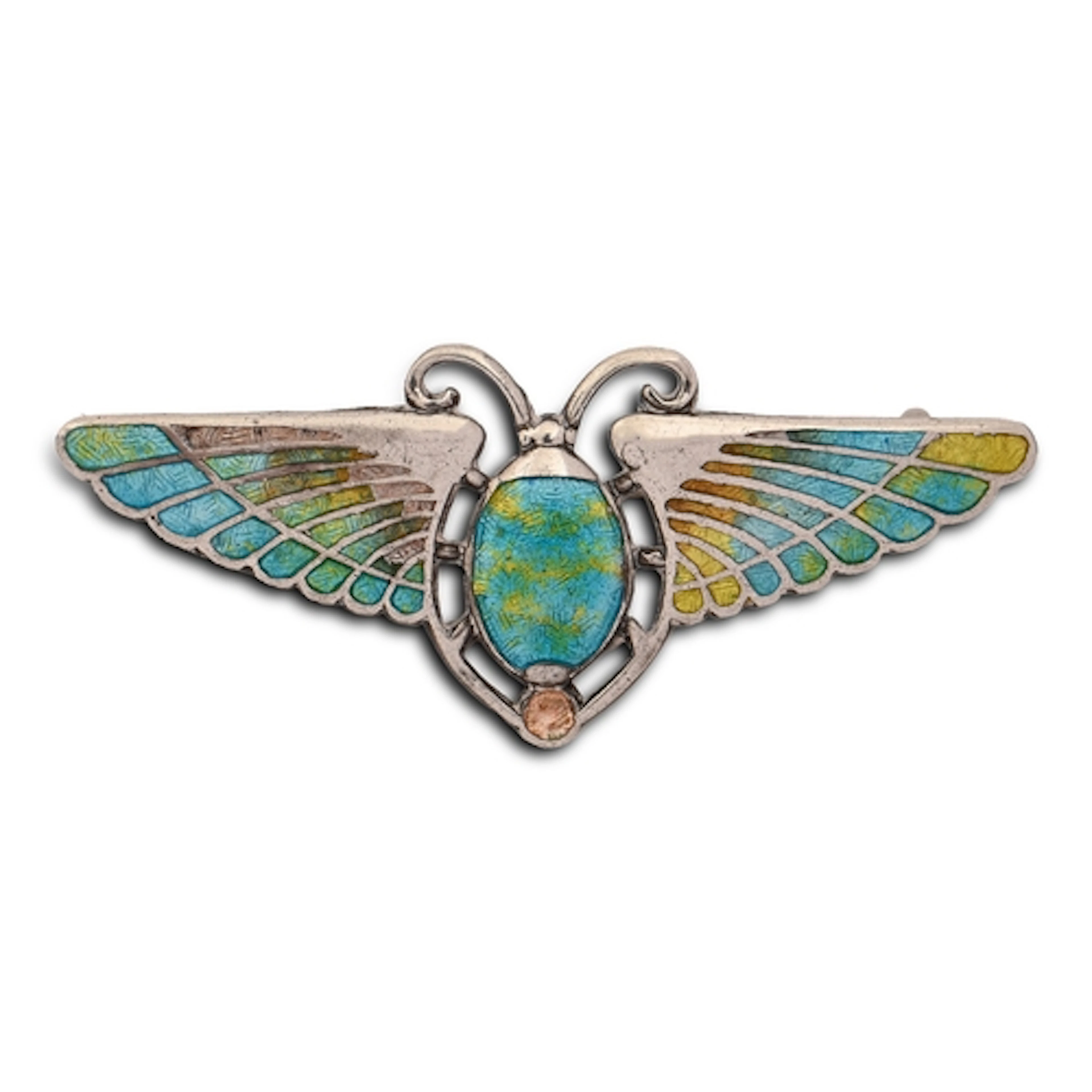 Charles Horner. A silver and shaded translucent enamel butte...