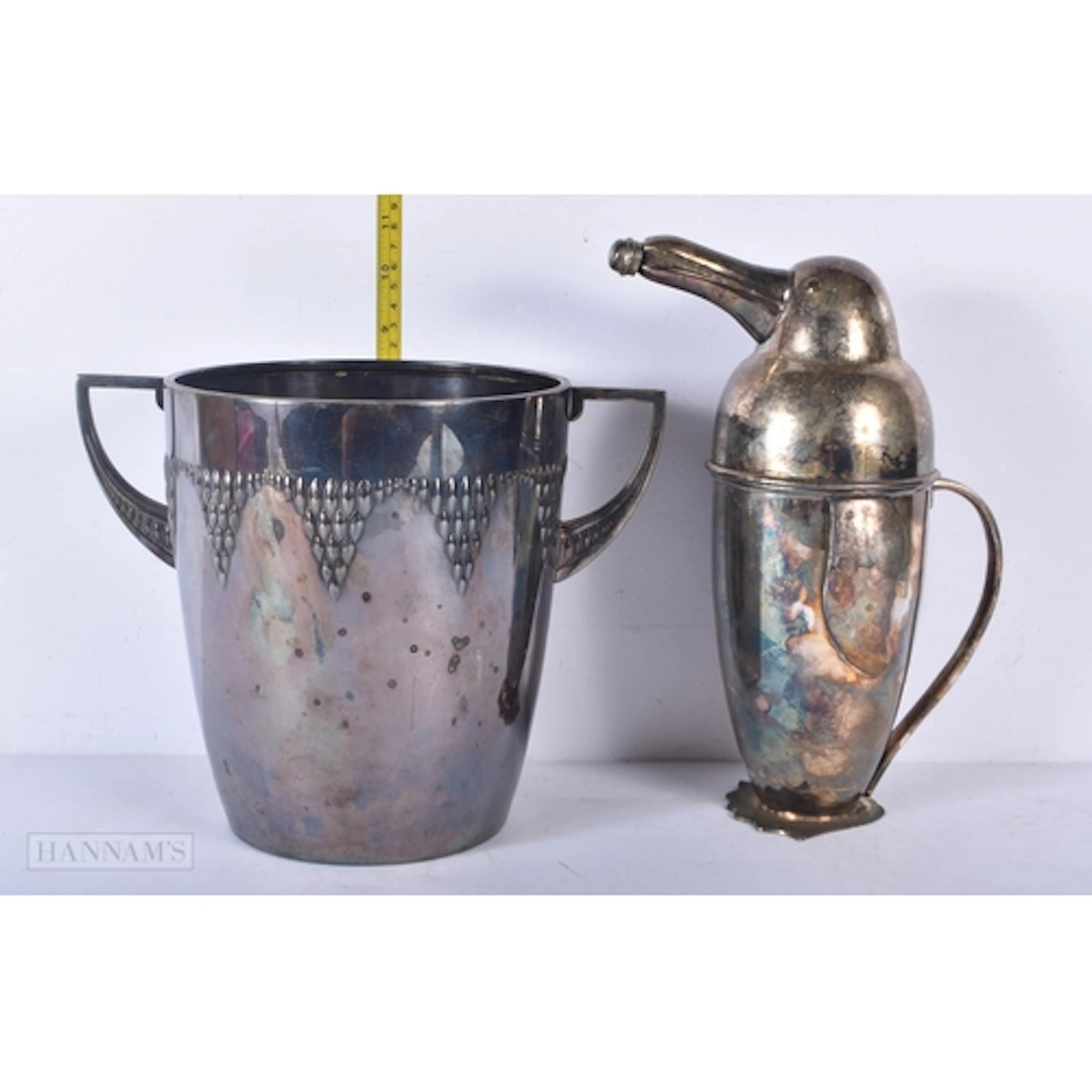 A vintage Art Deco style chrome Penguin cocktail shaker by C...
