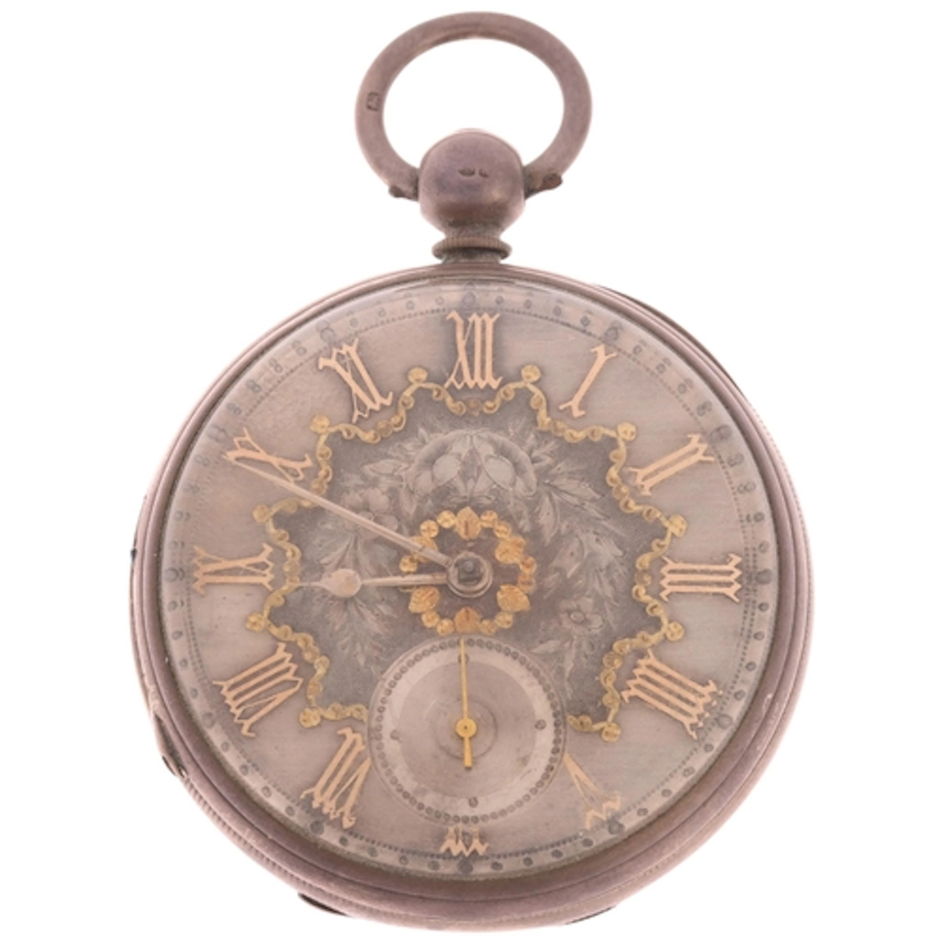 A mid-19th century silver open-face key-wind pocket watch, b...