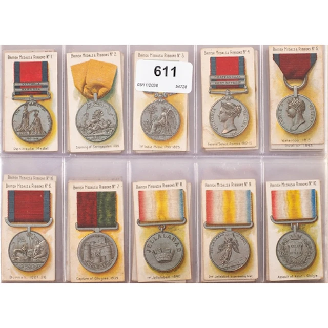 A set of Taddy 'British Medal and Ribbons' cigarette cards (...