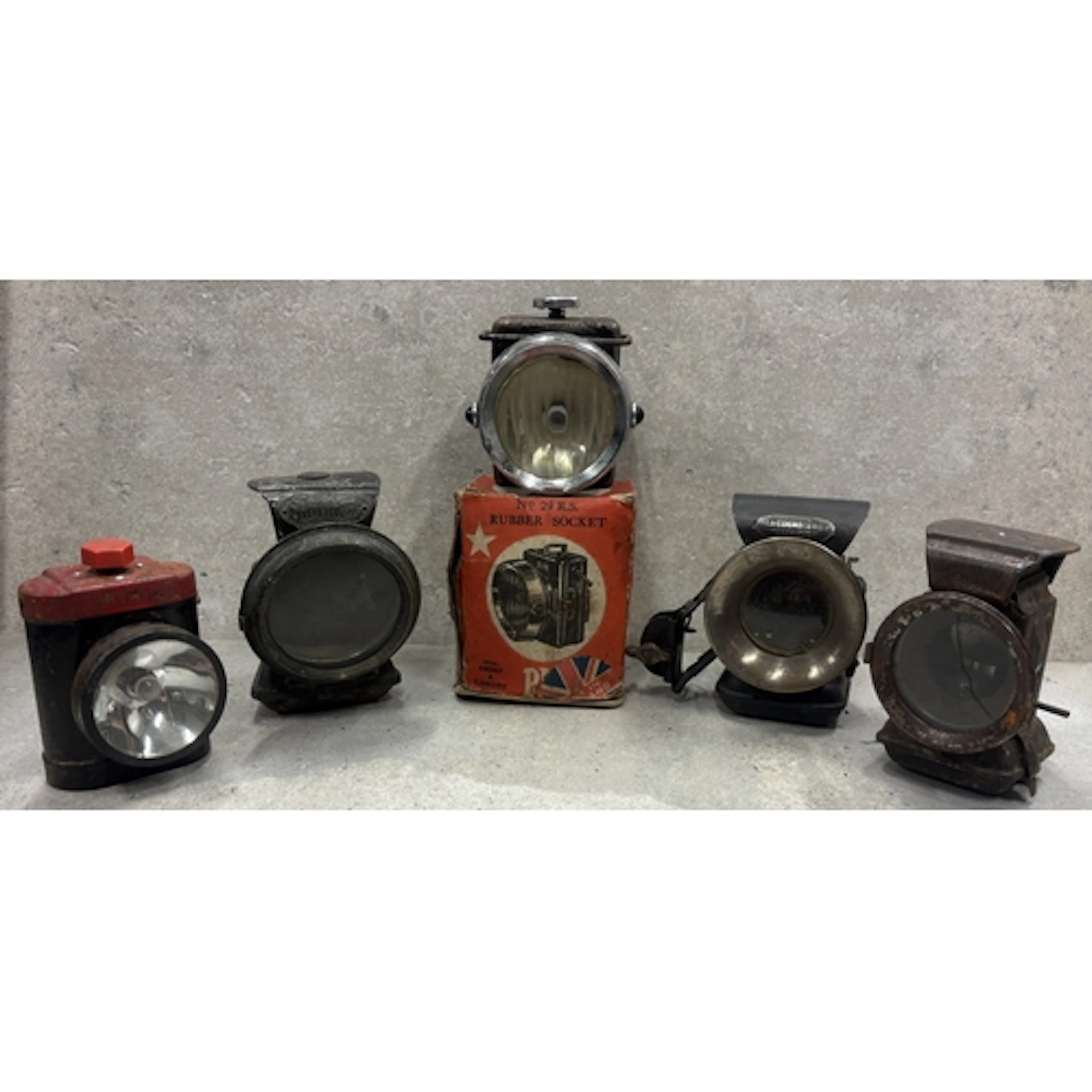 A La Coursière "Luxor" bicycle lamp together with a boxed Po...
