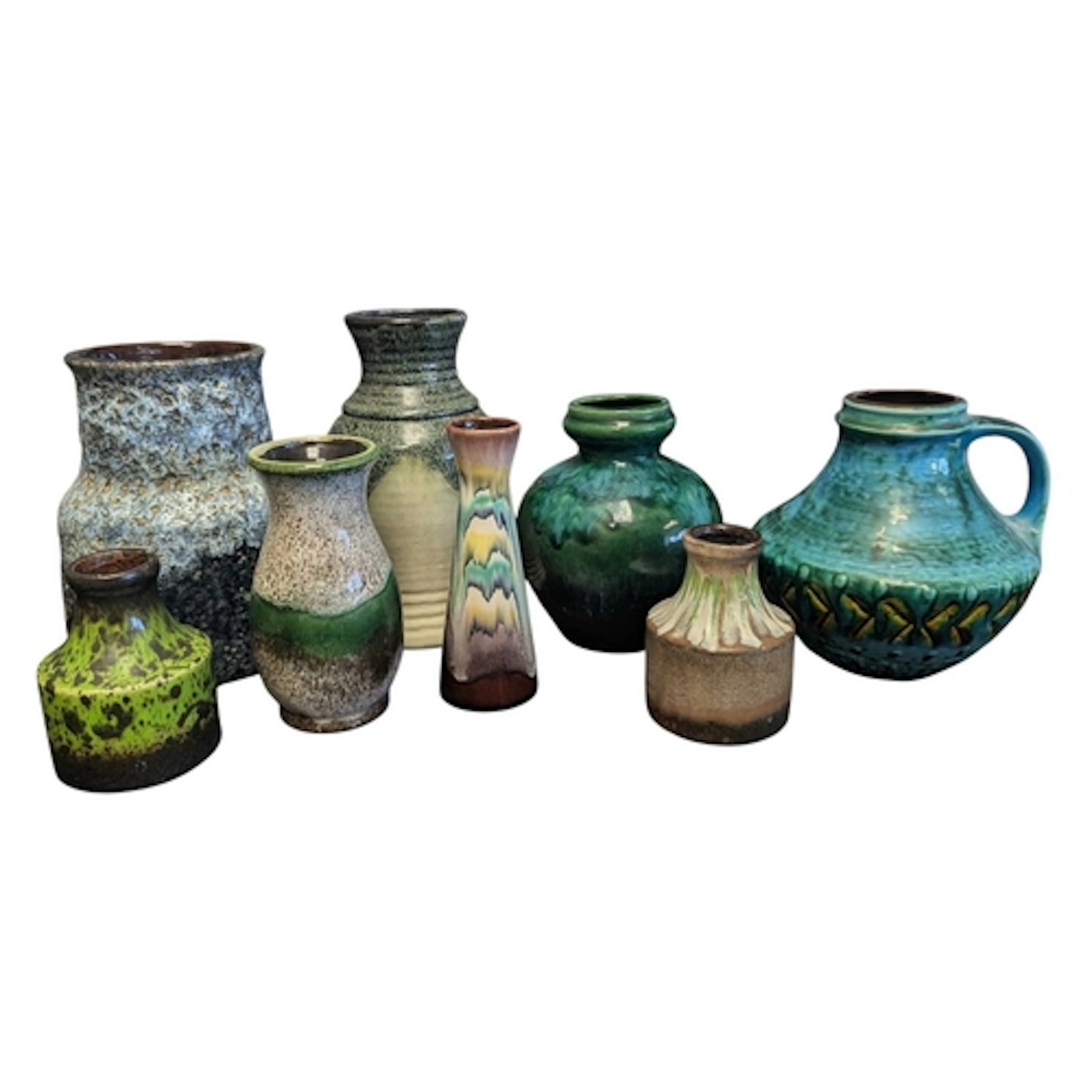 Collection of 20th century West German ceramic vases. To inc...